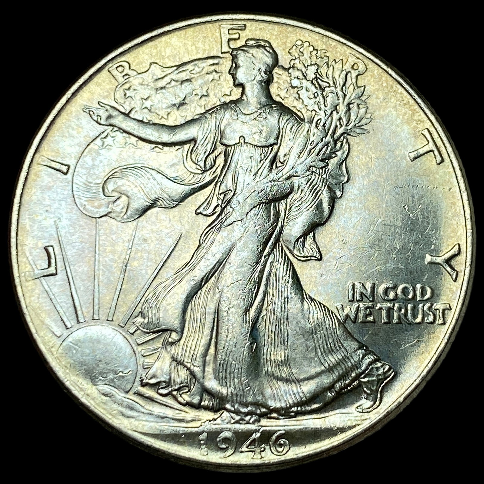 1946 Silver Walking Liberty Half Dollar GEM BU (1 of 2)