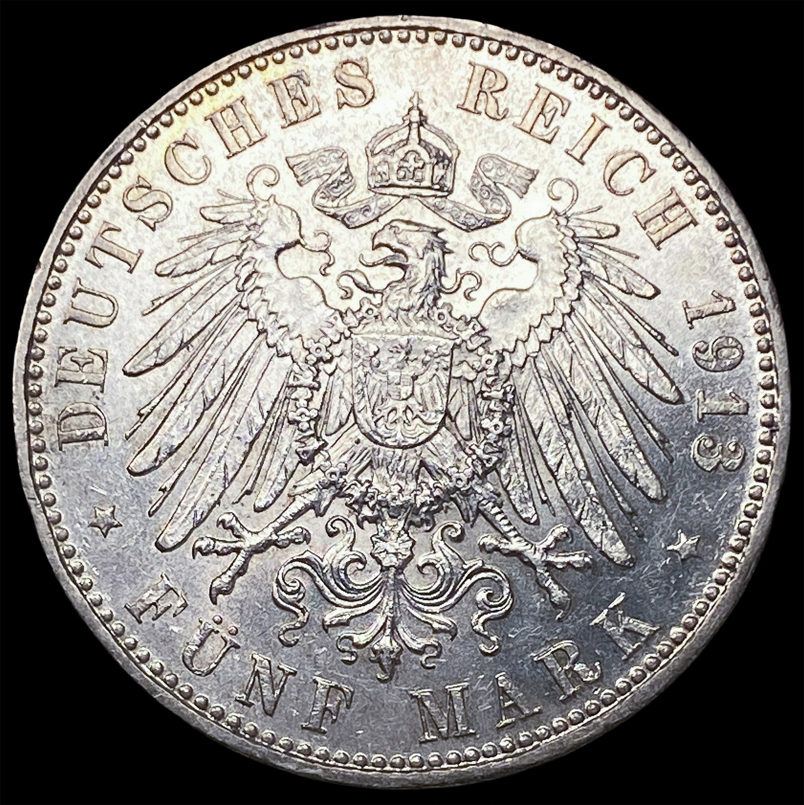 1913D Bavaria Silver 5 Mark - 2