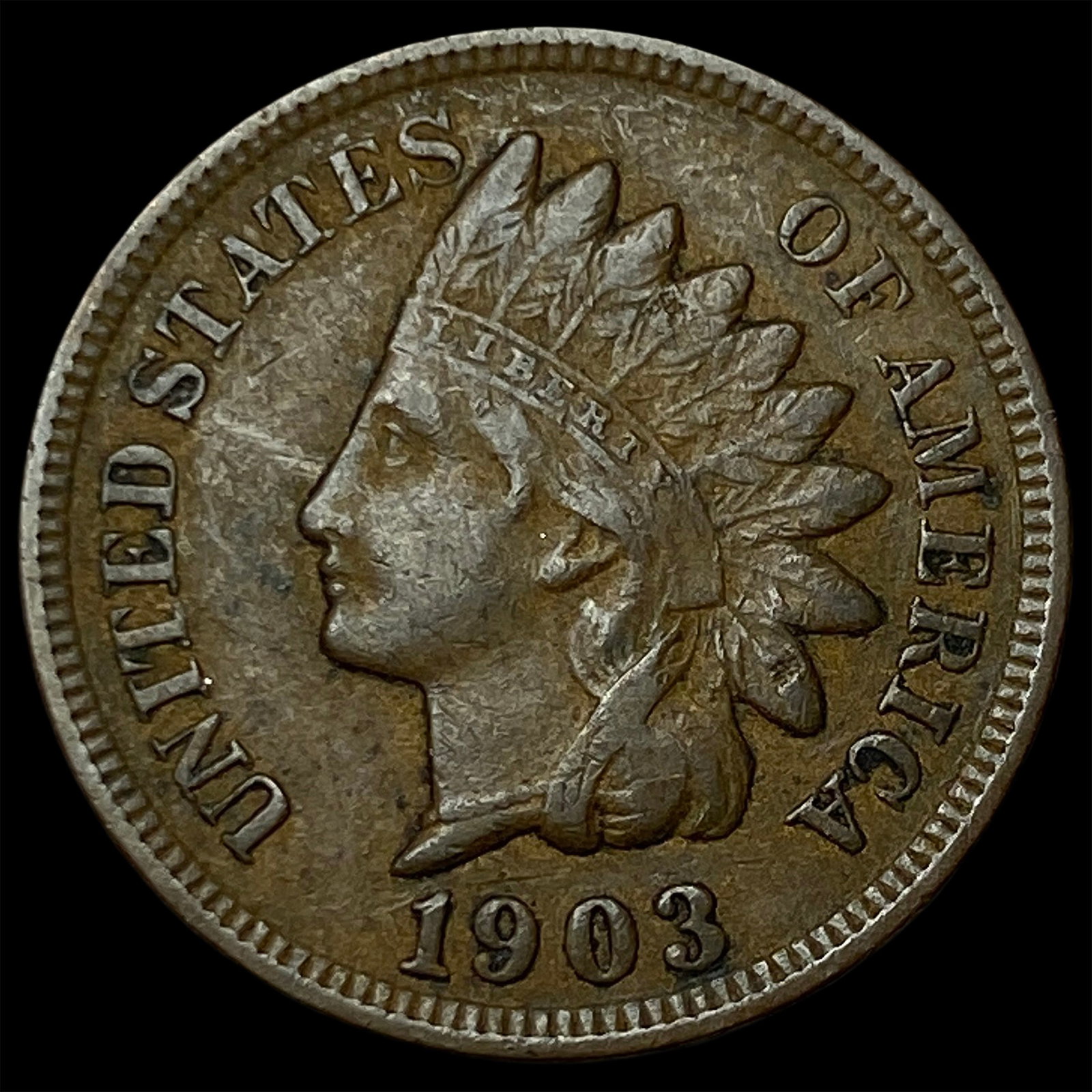 1903 Indian Head Cent NEARLY UNCIRCULATED: 1903 Indian Head Cent NEARLY UNCIRCULATED