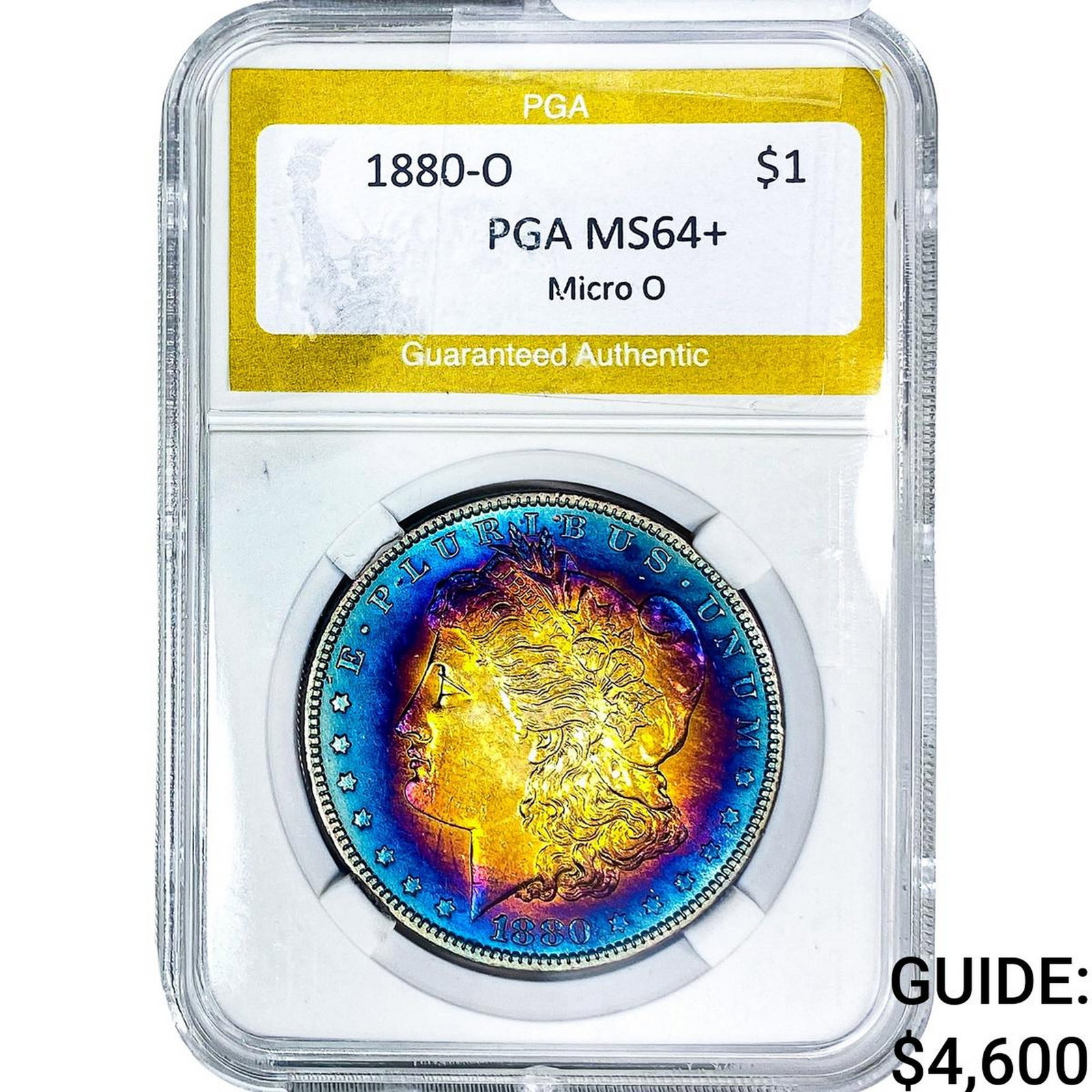 1880-O Morgan Silver Dollar PGA MS64+: 1880-O Morgan Silver Dollar PGA MS64+