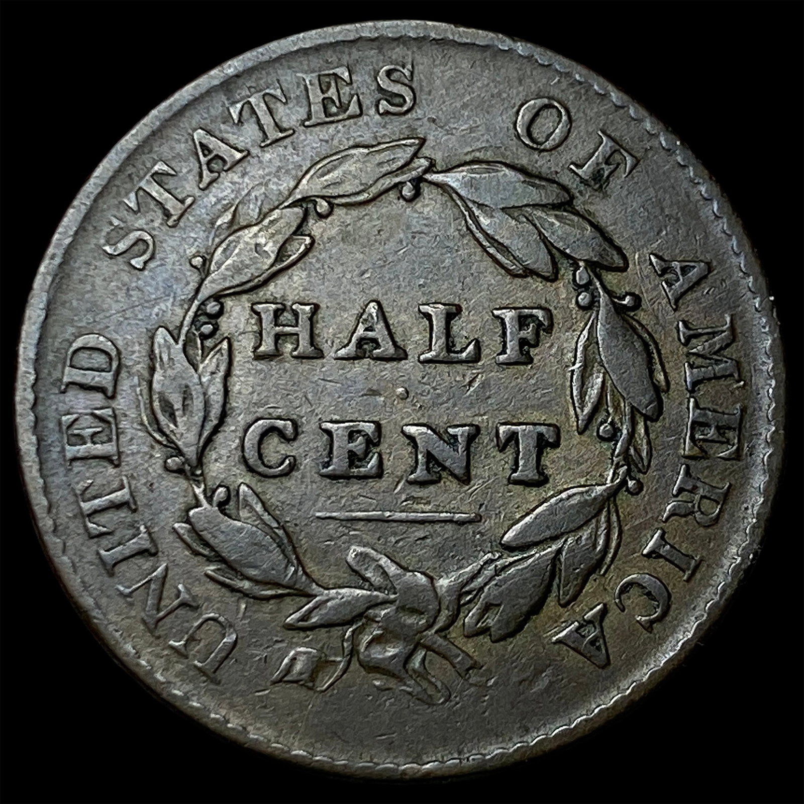 1825 Classic Head Half Cent CLOSELY UNCIRCULATED - 2
