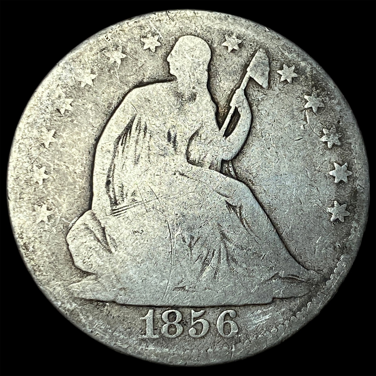 1856 Seated Liberty Half Dollar NICELY CIRCULATED: 1856 Seated Liberty Half Dollar NICELY CIRCULATED