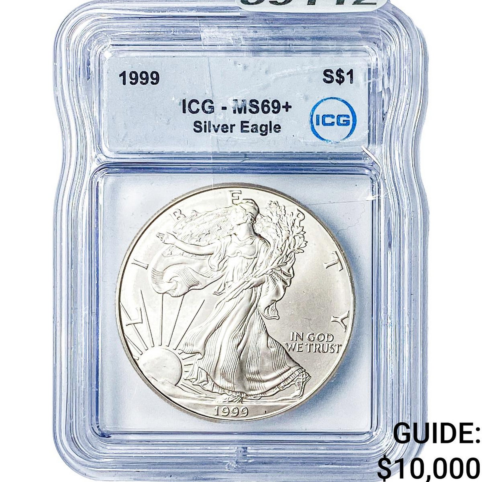 1999 Silver Eagle ICG MS69+: 1999 Silver Eagle ICG MS69+