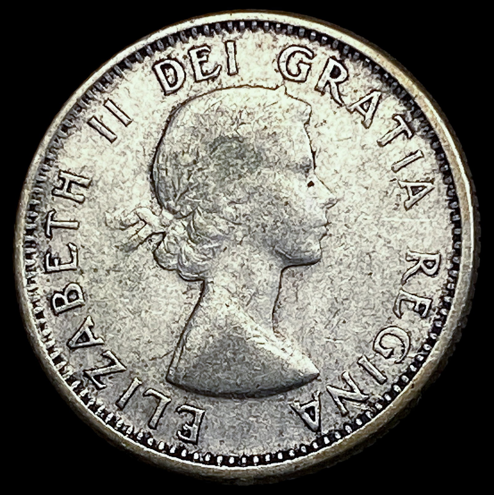 1959 Canada Silver 10 Cents: 1959 Canada Silver 10 Cents