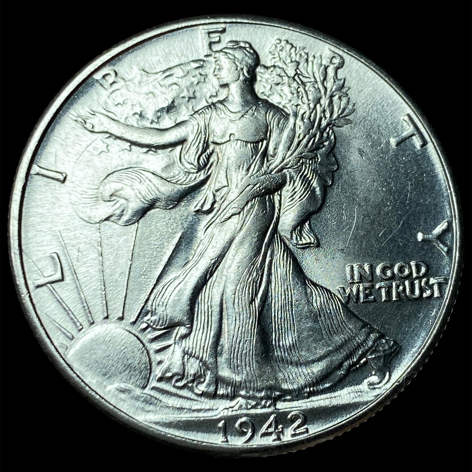 1942 Walking Liberty Half Dollar CHOICE BU: 1942 Walking Liberty Half Dollar CHOICE BU