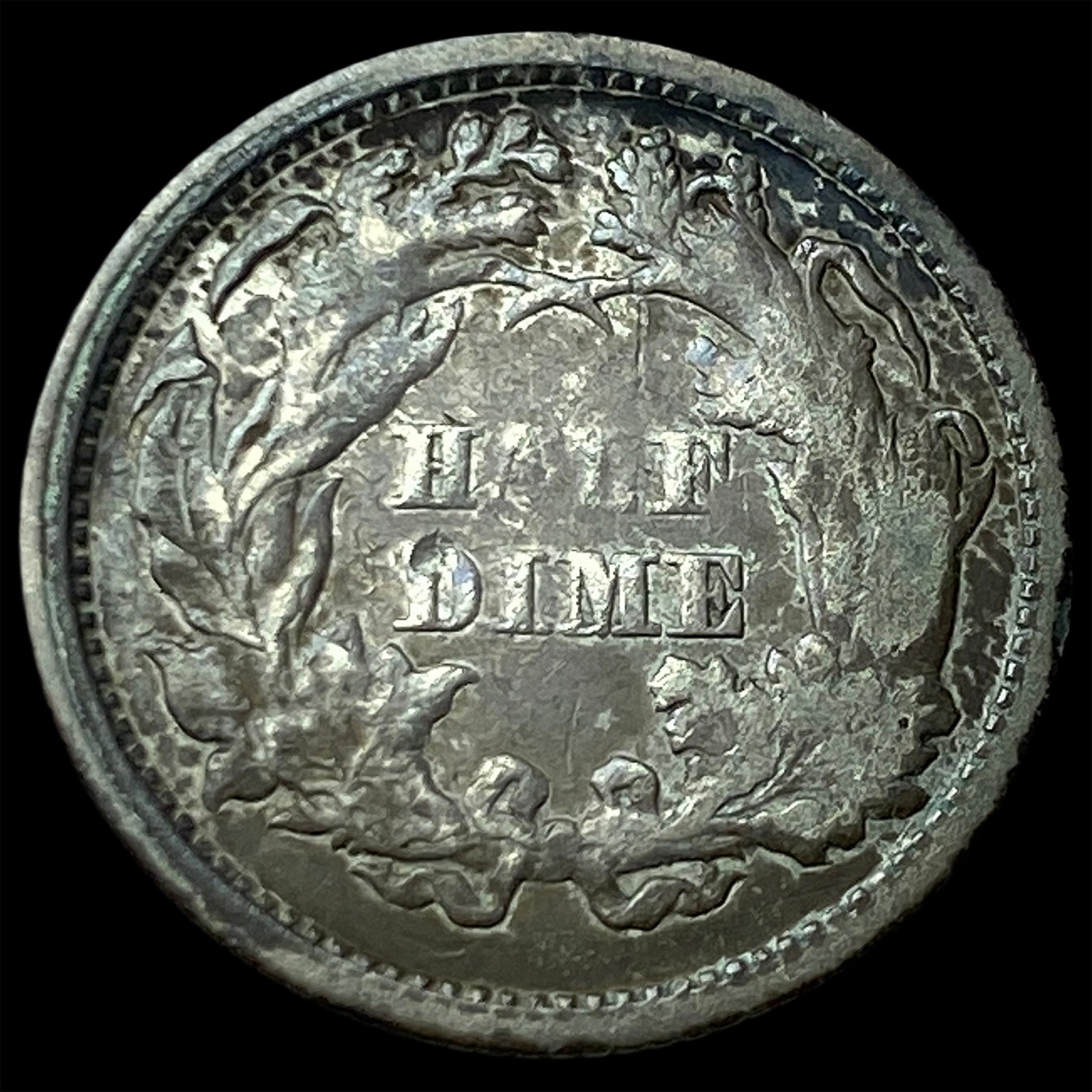 1872 Silver Half Dime LIGHTLY CIRCULATED - 2