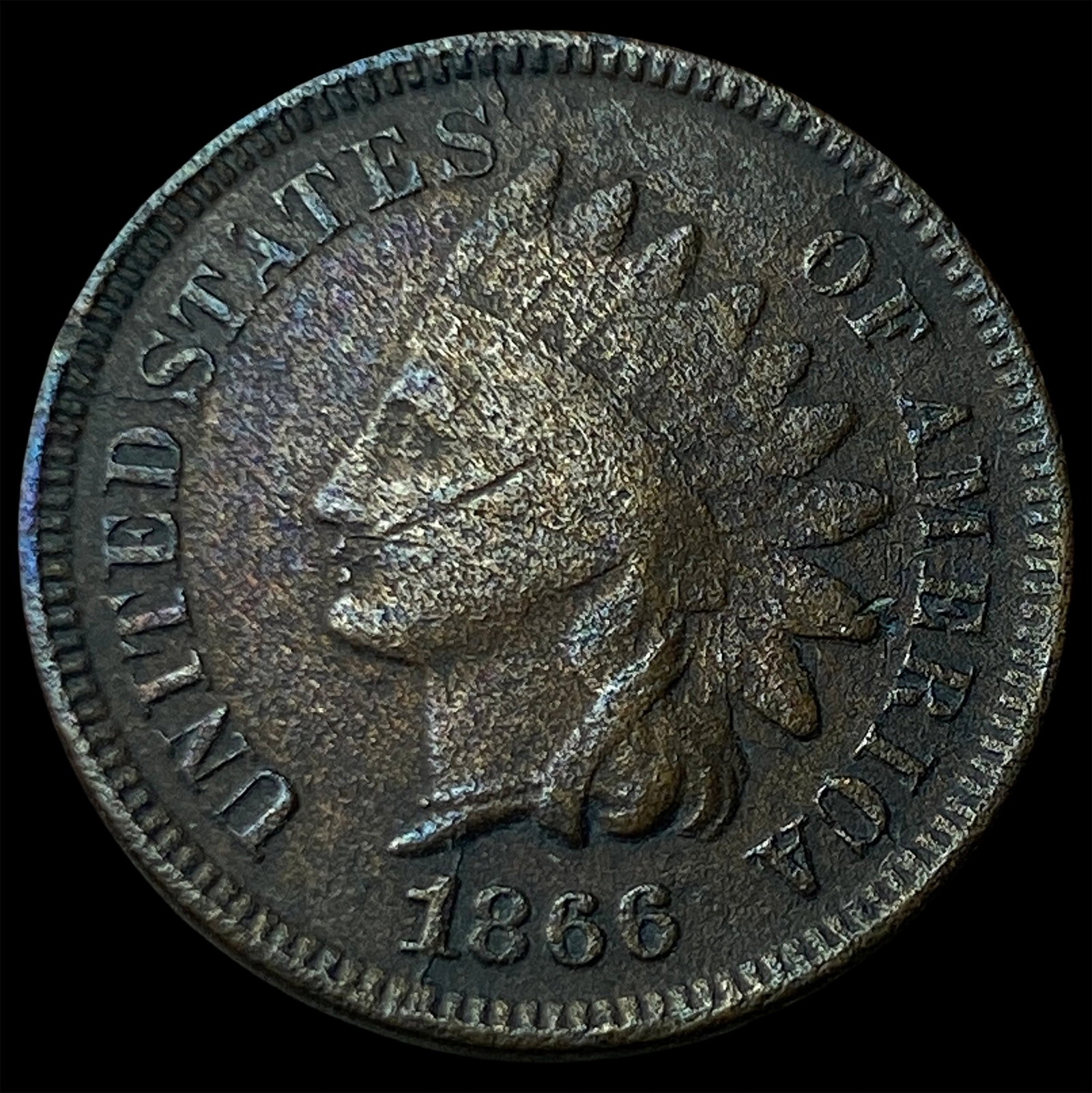 1866 Indian Head Cent LIGHTLY CIRCULATED: 1866 Indian Head Cent LIGHTLY CIRCULATED