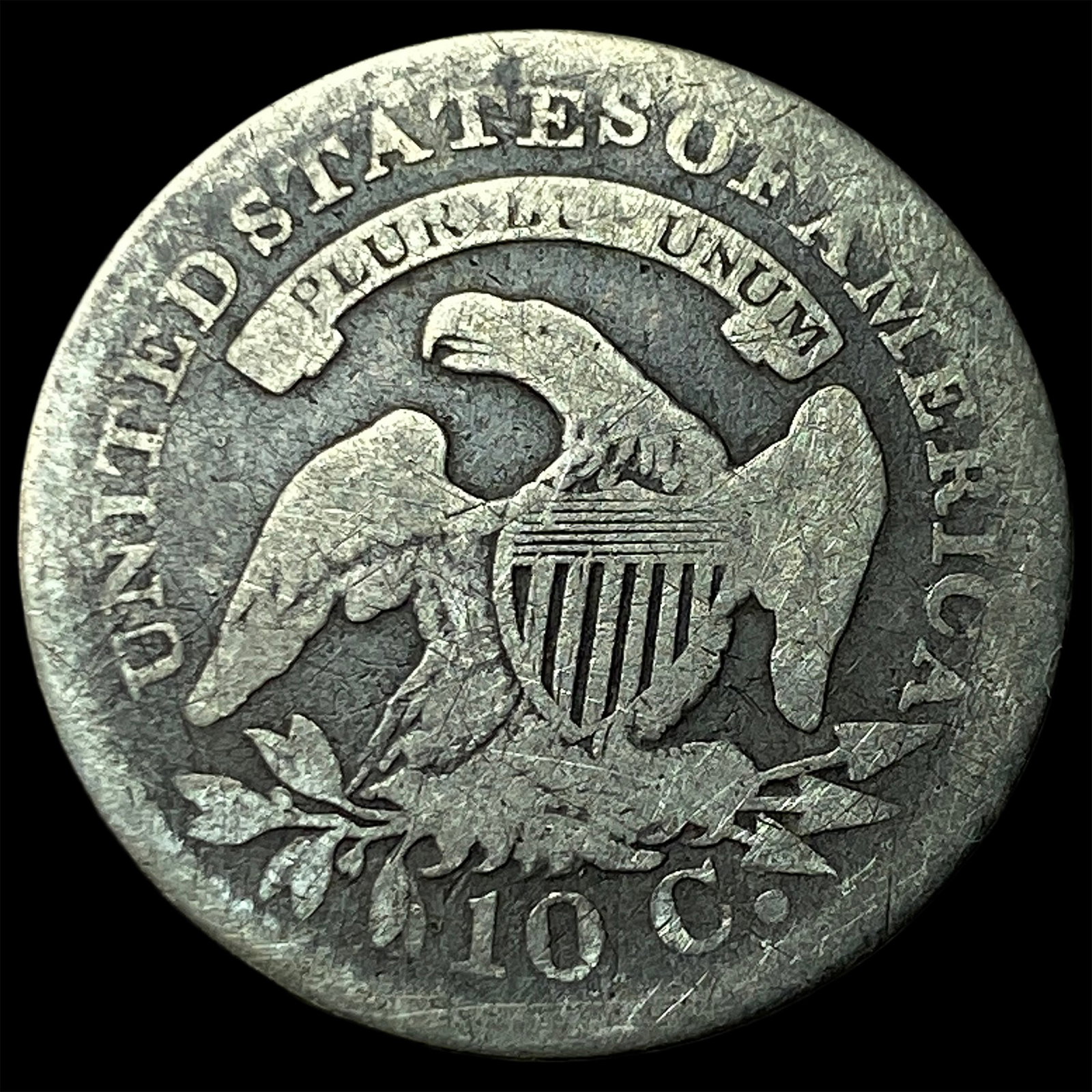 1821 Capped Bust Dime NICELY CIRCULATED - 2