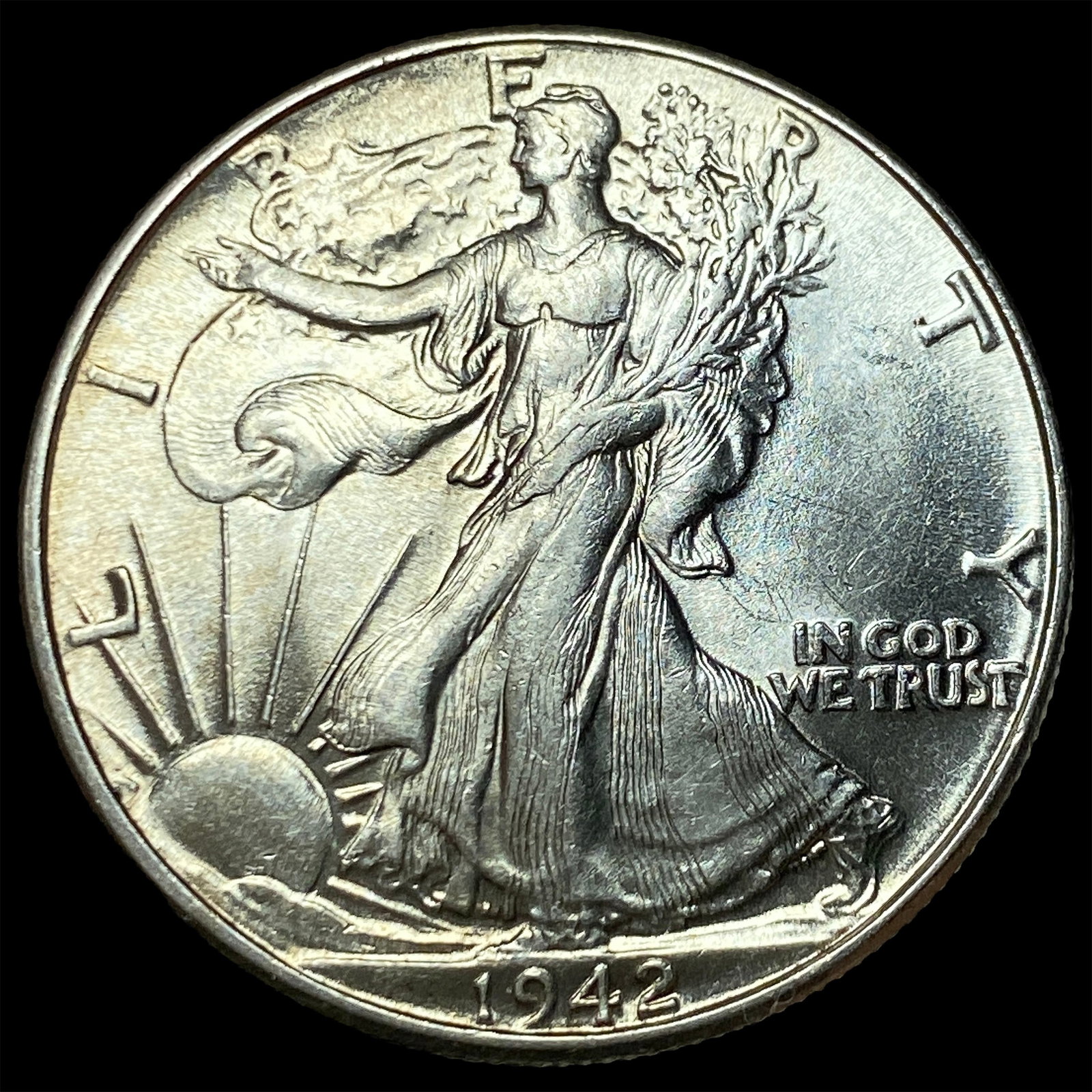 1942 Walking Liberty Half Dollar GEM BU: 1942 Walking Liberty Half Dollar GEM BU