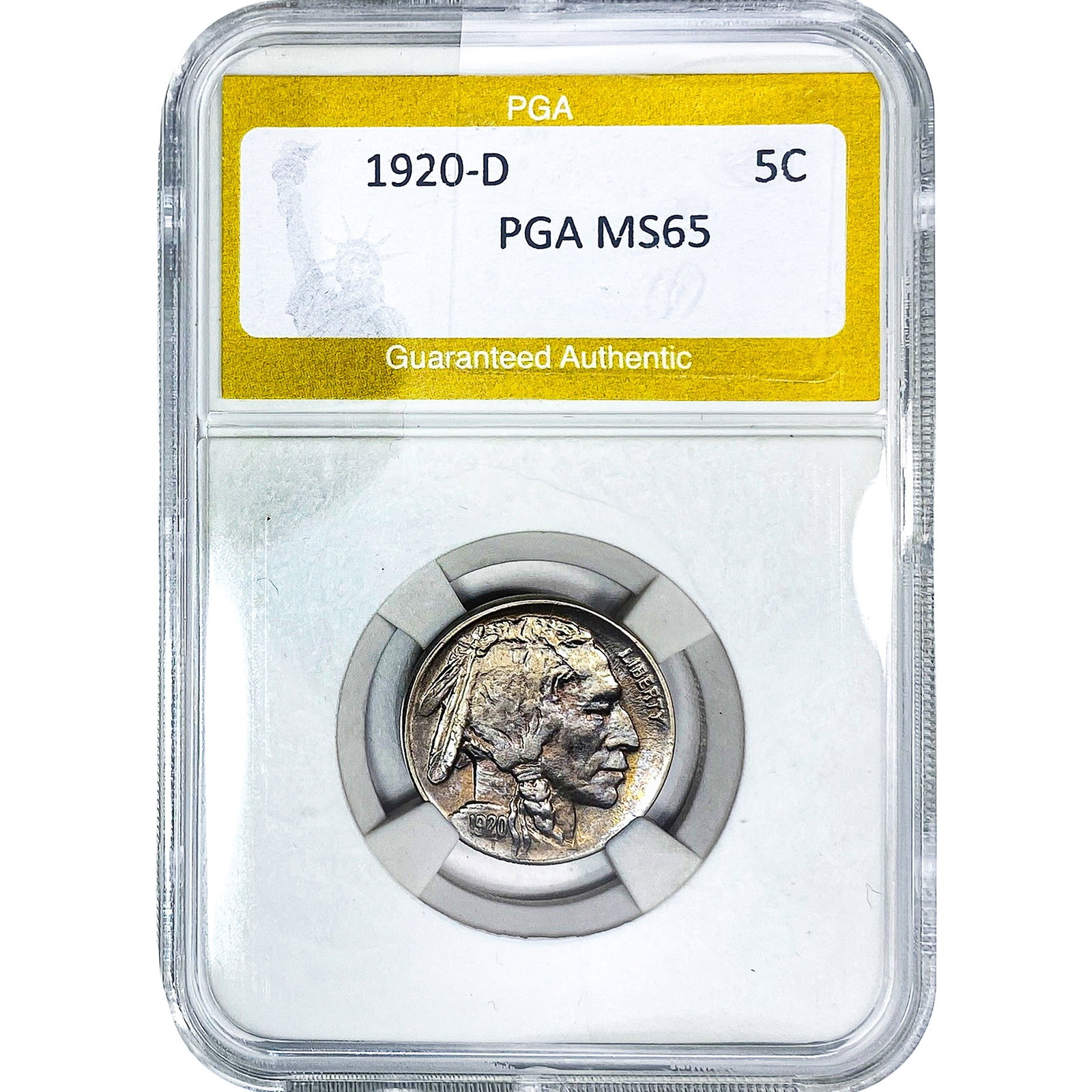 1920-D Buffalo Nickel PGA MS65: 1920-D Buffalo Nickel PGA MS65