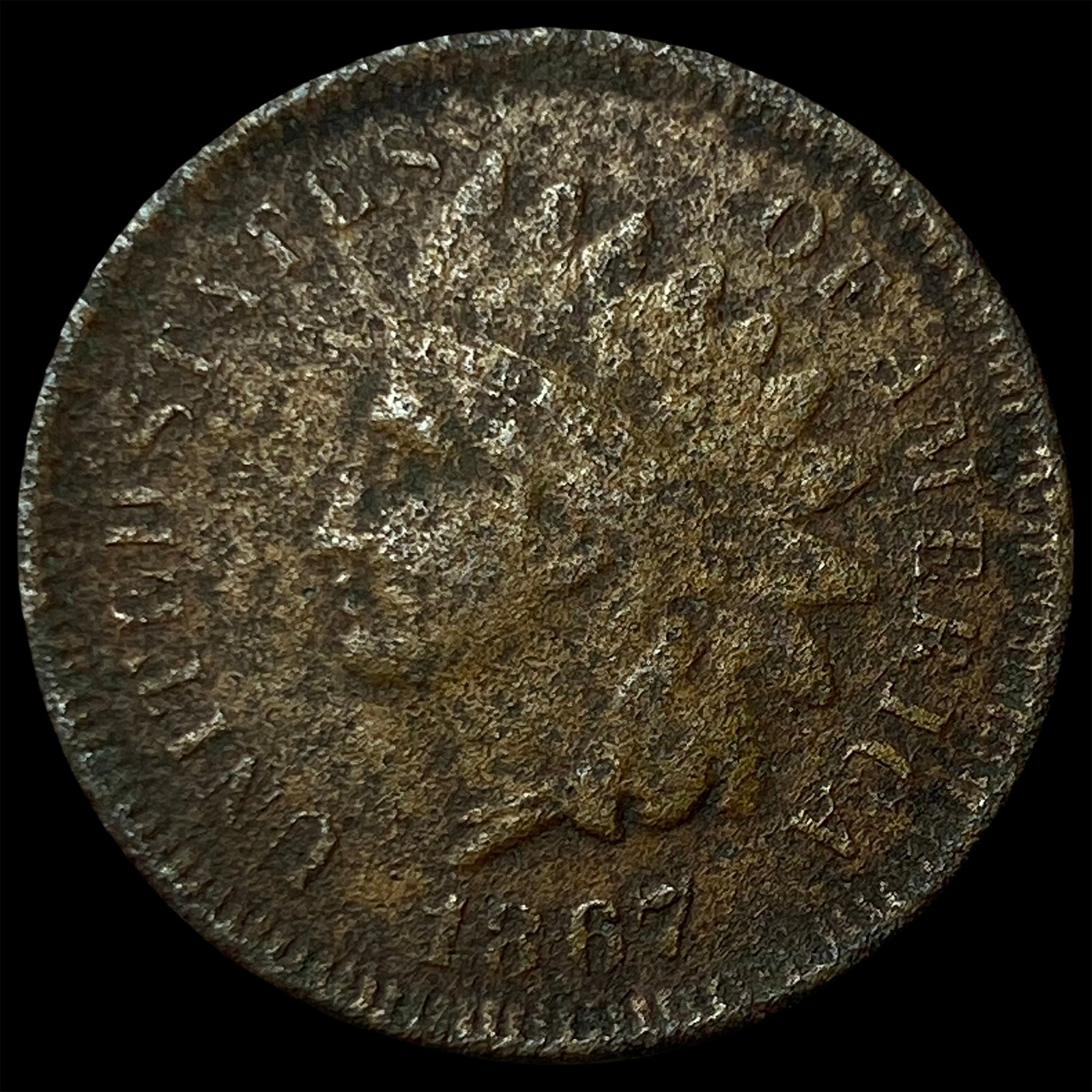 1867 Indian Head Cent NICELY CIRCULATED: 1867 Indian Head Cent NICELY CIRCULATED