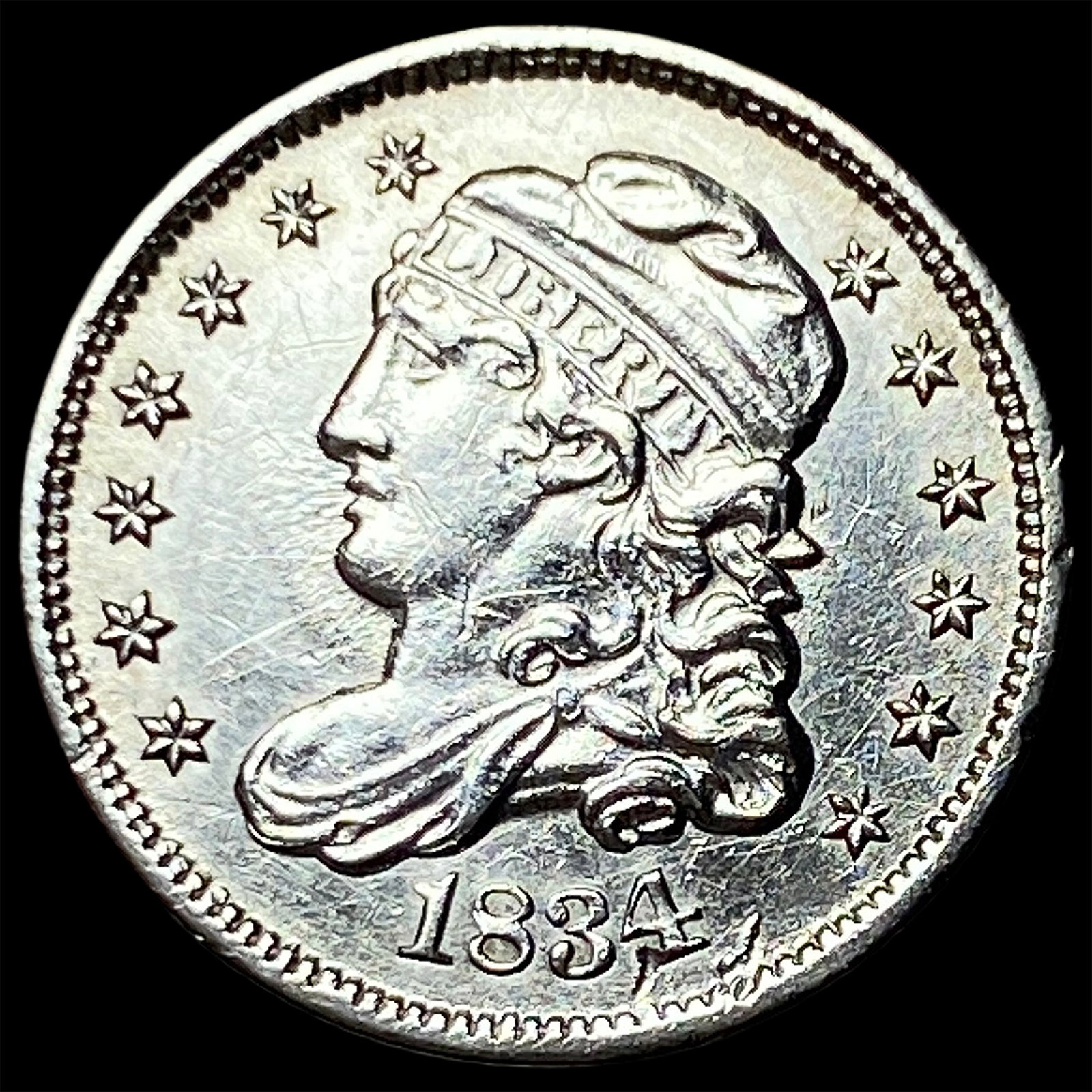 1834 Capped Bust Half Dime CHOICE BU (1 of 2)