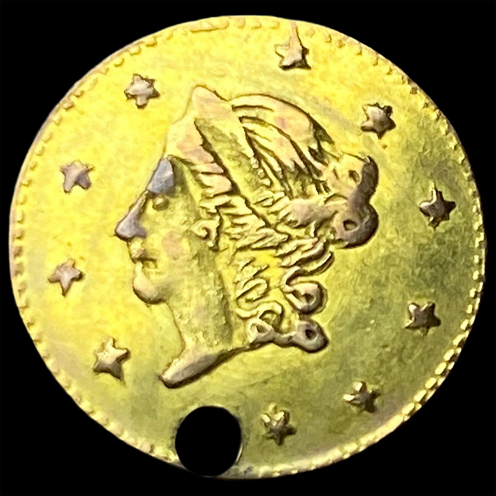 1871 California Gold 1/2 Dollar Token HIGH GRADE: 1871 California Gold 1/2 Dollar Token HIGH GRADE