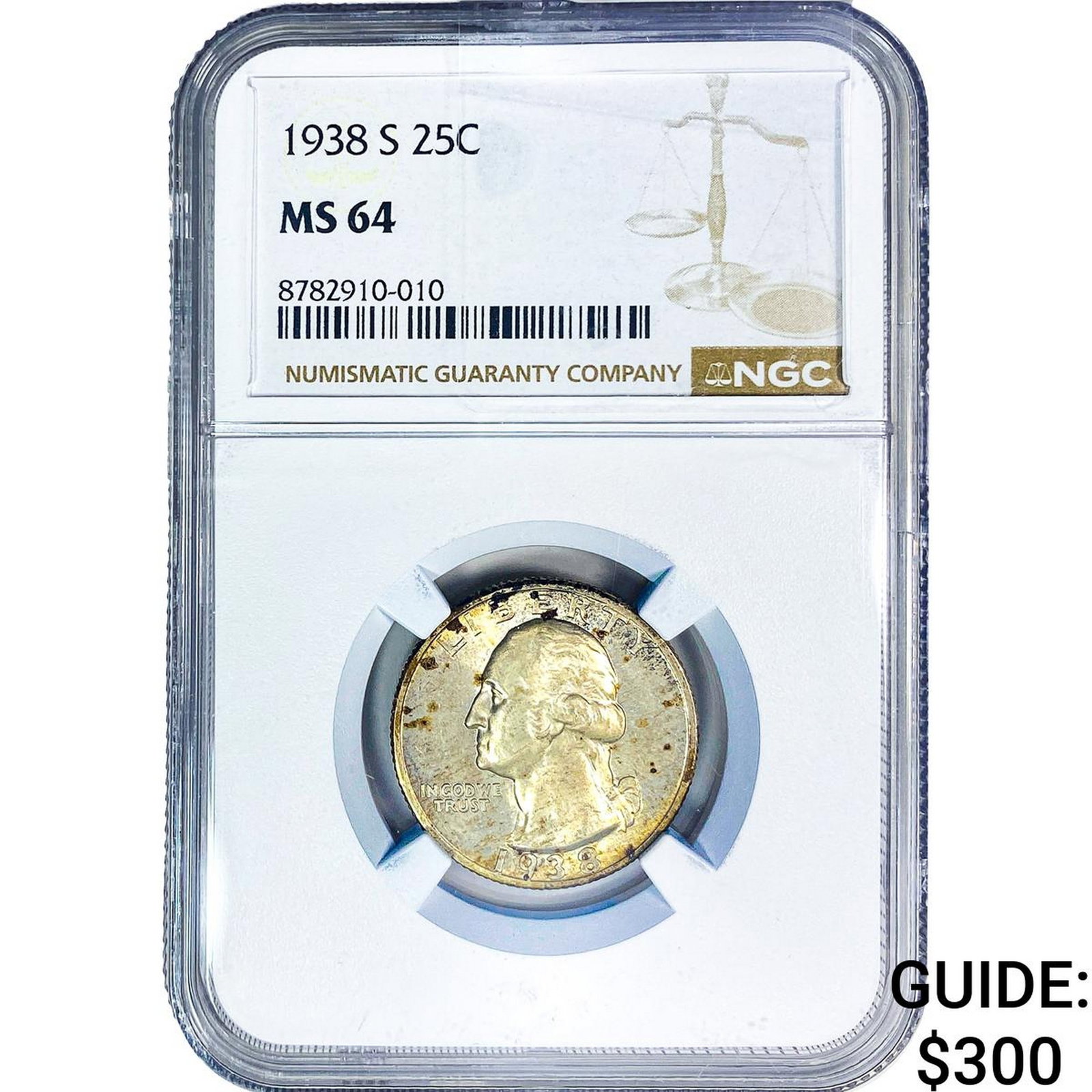 1938-S Washington Silver Quarter NGC MS64 (1 of 2)