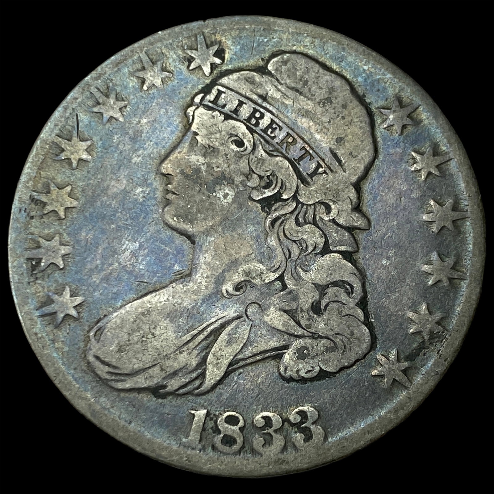 1833 Silver Capped Bust Half Dollar LIGHTLY CIRCULATED (1 of 2)