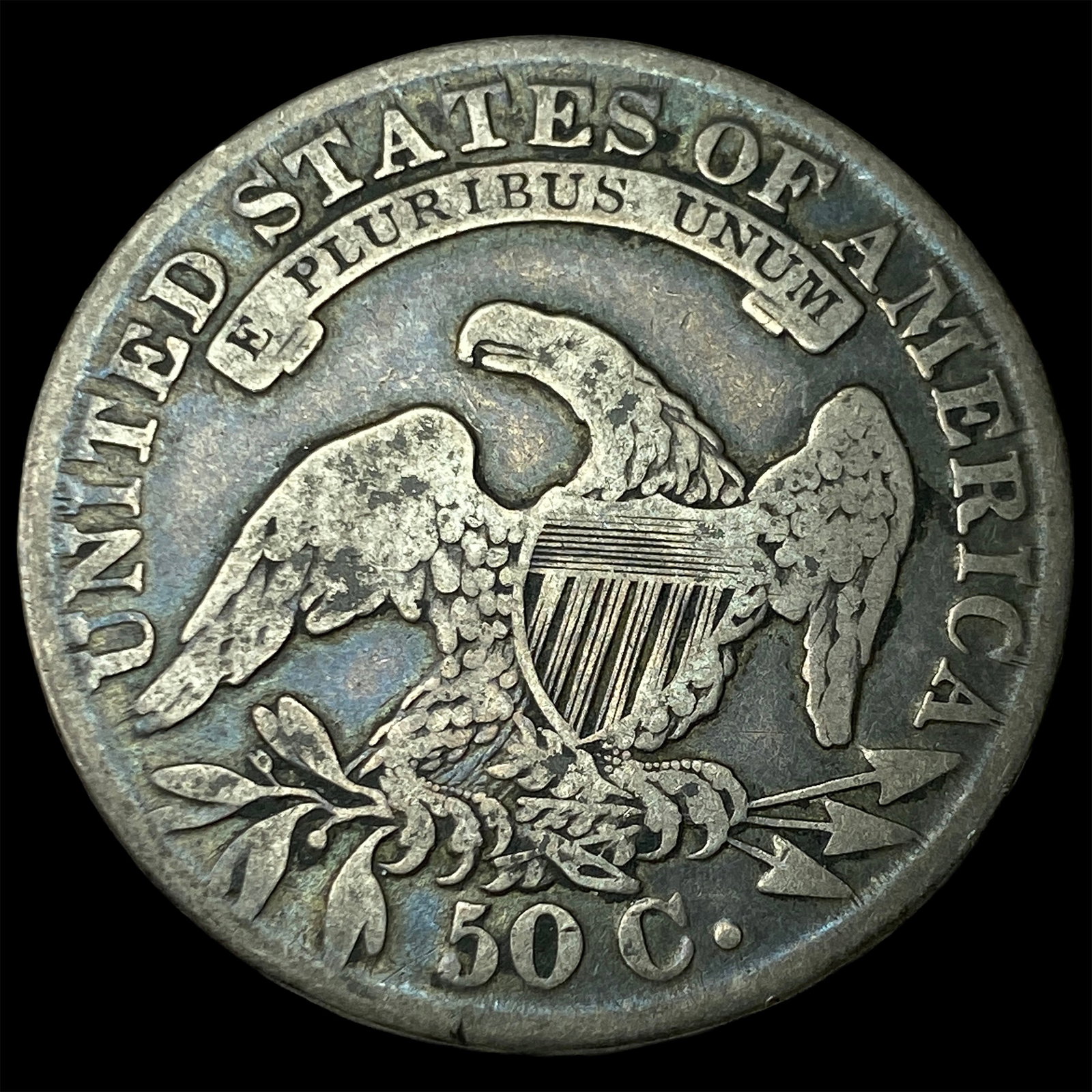 1833 Silver Capped Bust Half Dollar LIGHTLY CIRCULATED - 2