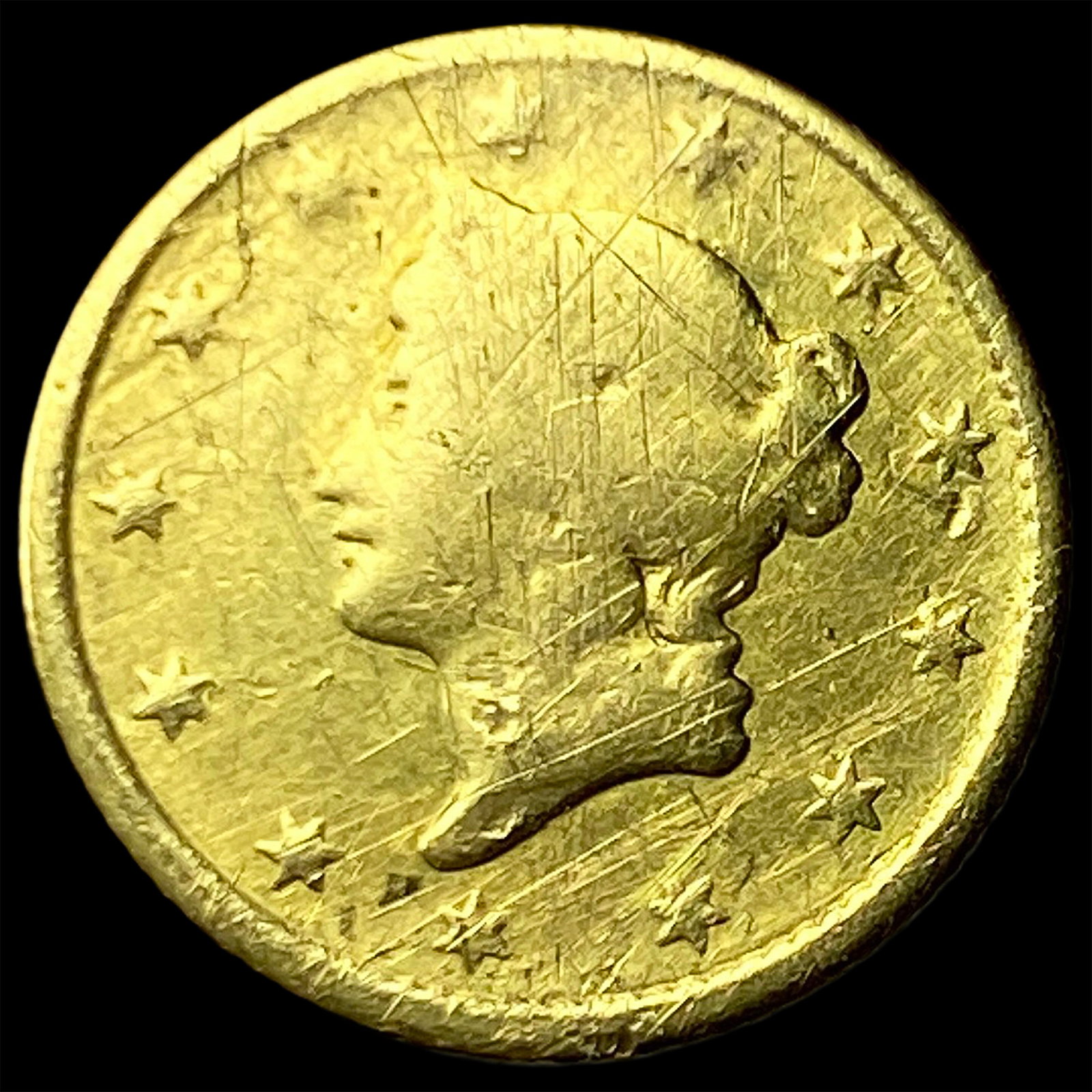 1853 Gold $1 Liberty Head Type 1 HIGH GRADE (1 of 2)