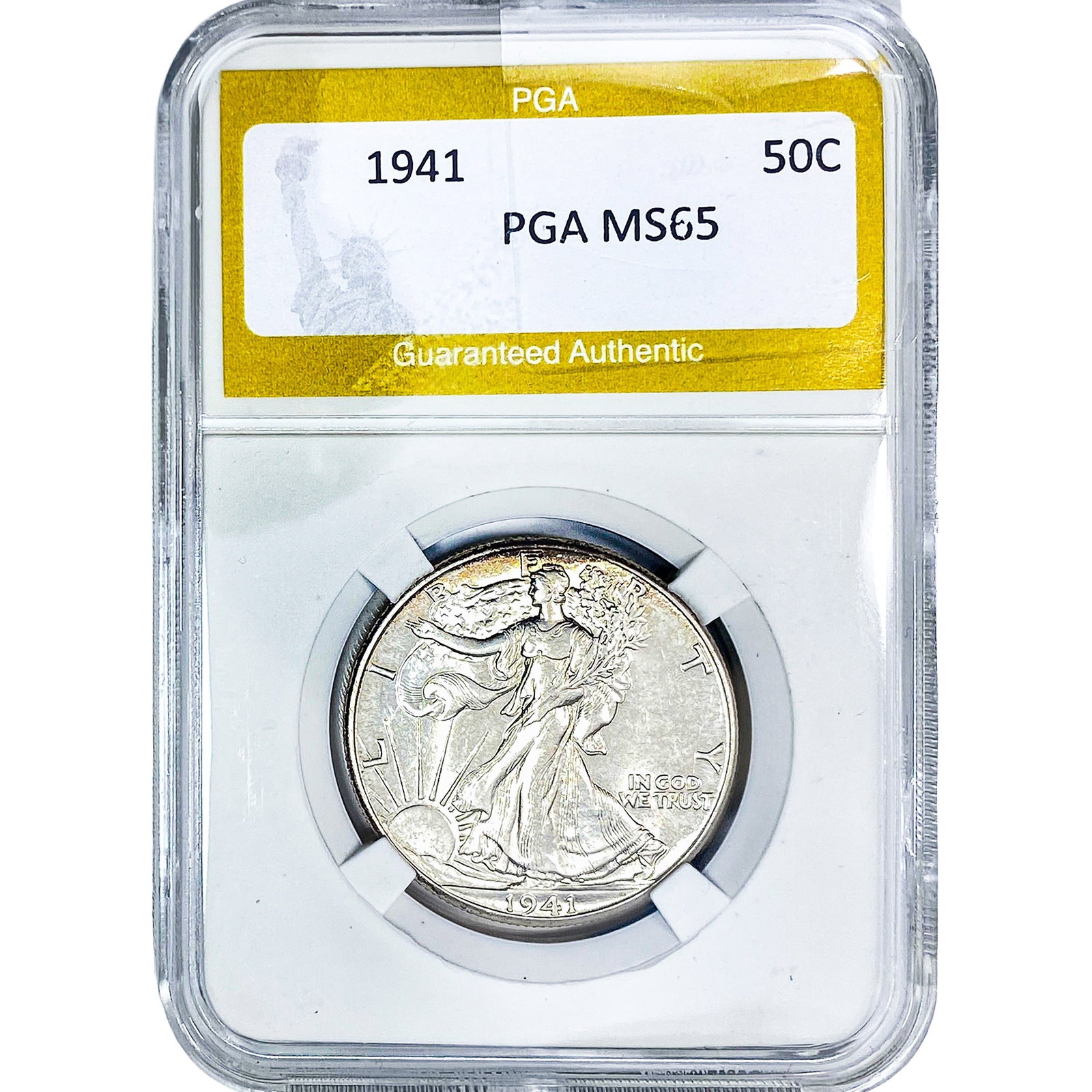 1941 Walking Liberty Half Dollar PGA MS65: 1941 Walking Liberty Half Dollar PGA MS65