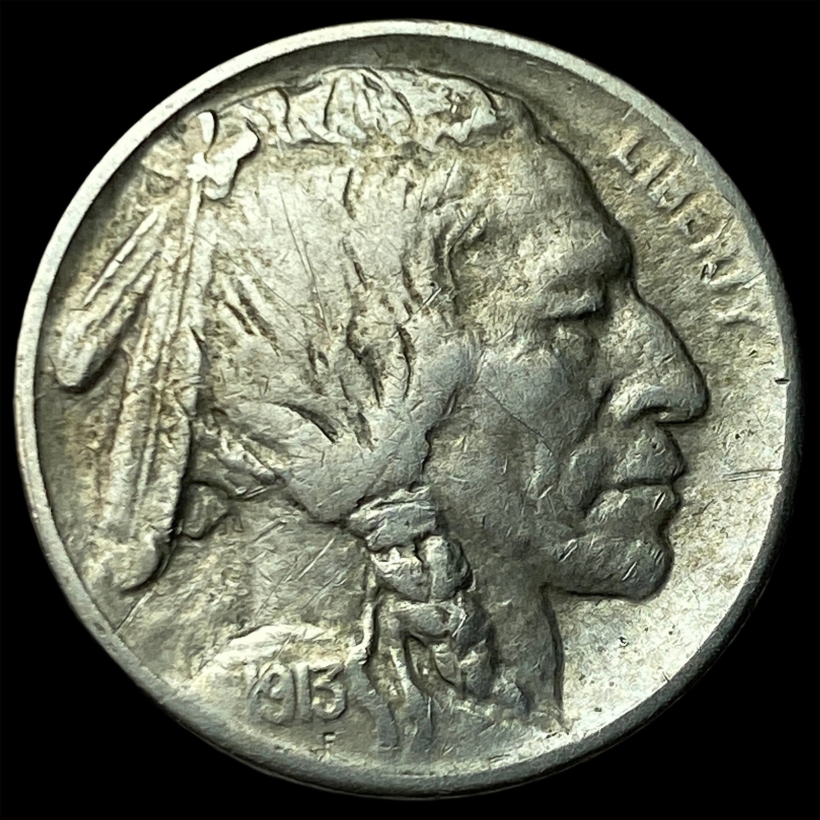 1913-S Type 1 Buffalo Nickel CLOSELY UNCIRCULATED: 1913-S Type 1 Buffalo Nickel CLOSELY UNCIRCULATED