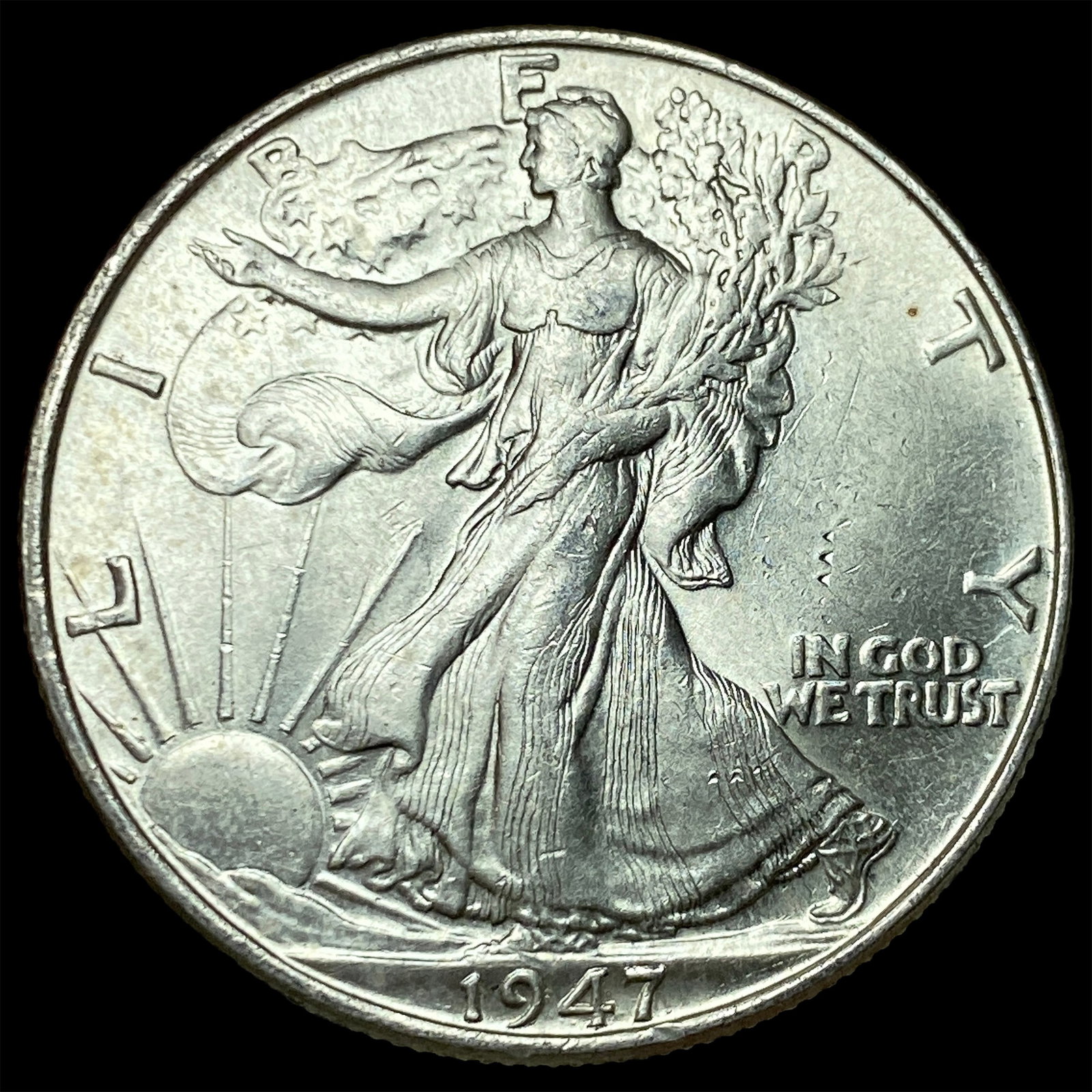 1947-S Silver Walking Liberty Half Dollar UNCIRCULATED (1 of 2)