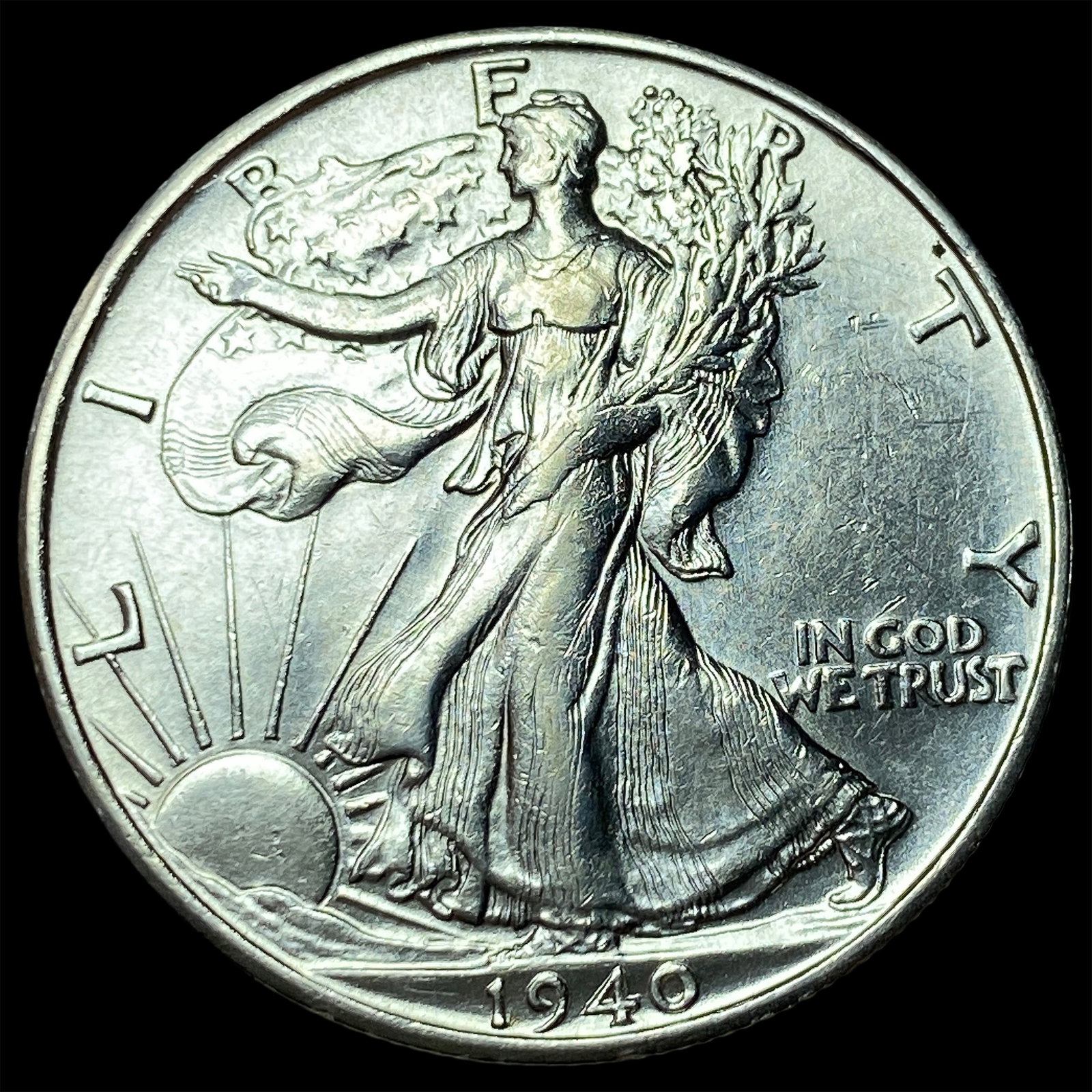 1940-S Silver Half Dollar Walking Liberty CHOICE AU: 1940-S Silver Half Dollar Walking Liberty CHOICE AU