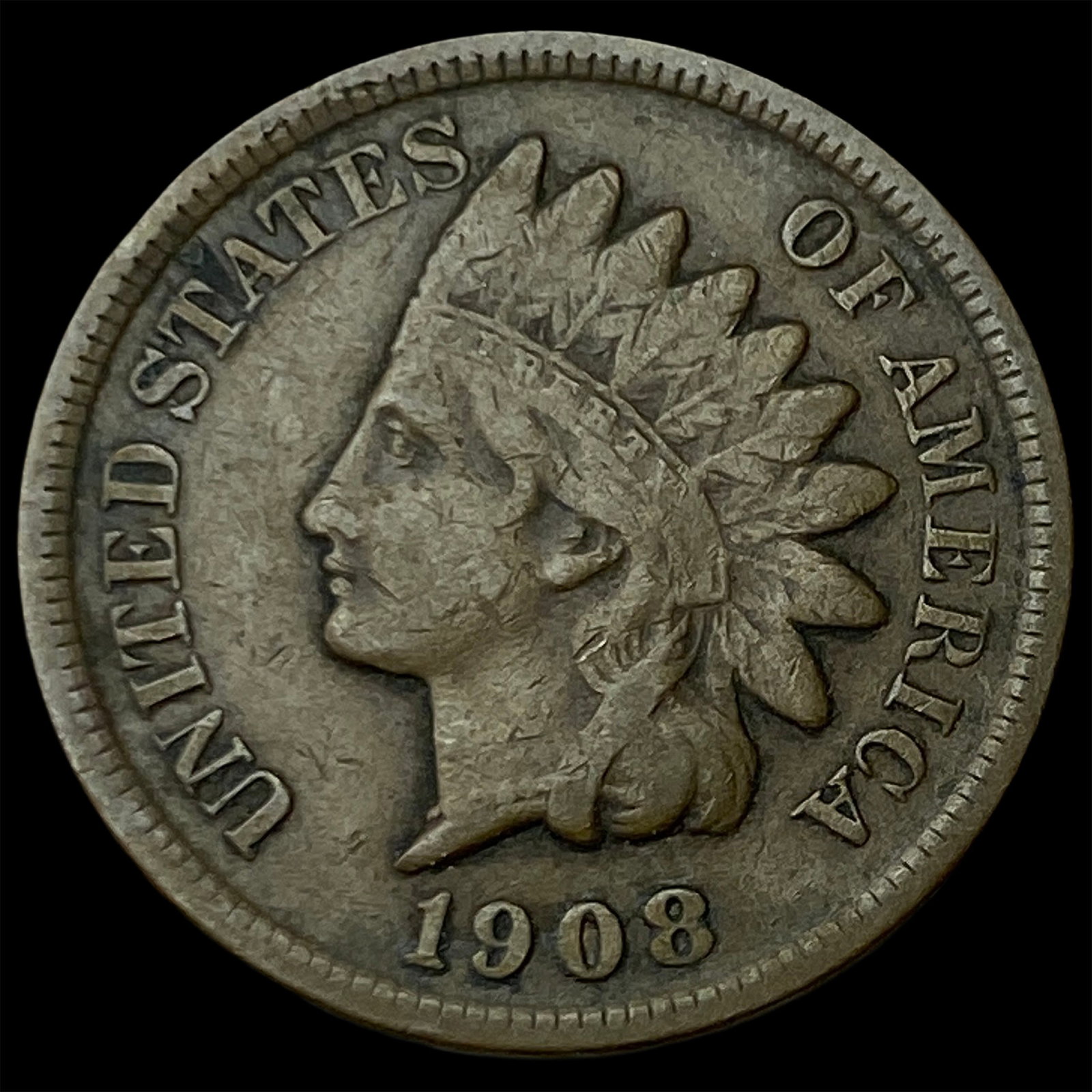 1908-S Indian Head Cent LIGHTLY CIRCULATED (1 of 2)