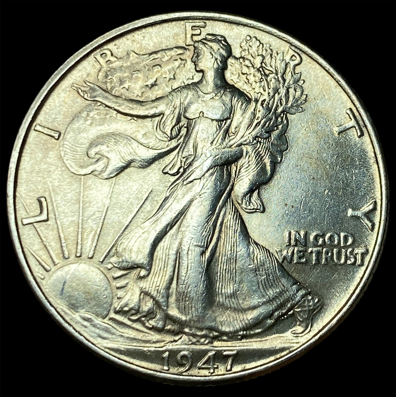 1947-S Silver Half Dollar GEM BU: 1947-S Silver Half Dollar GEM BU