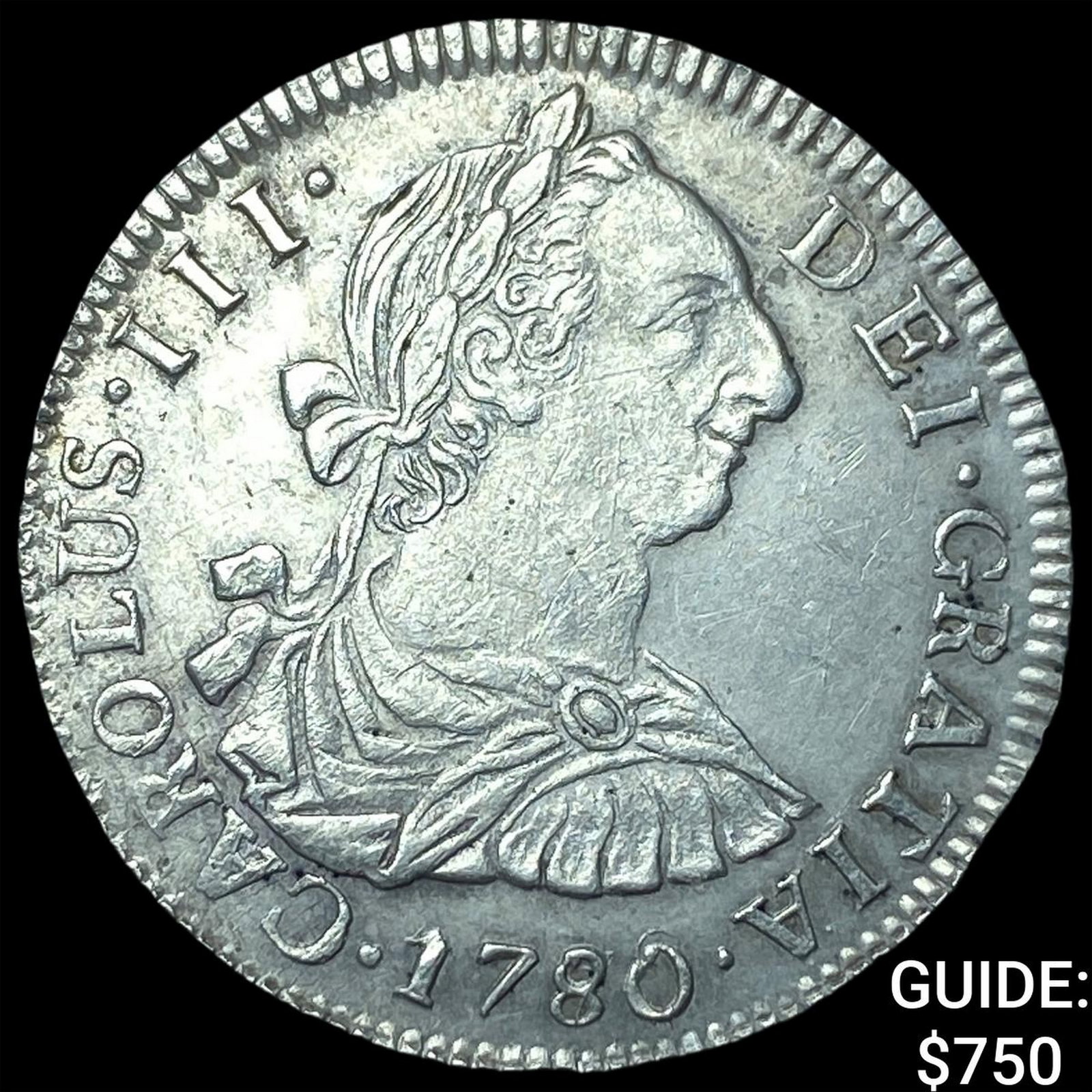 1780PTS PR Bolivia Silver 2 Reales - George III (1 of 2)