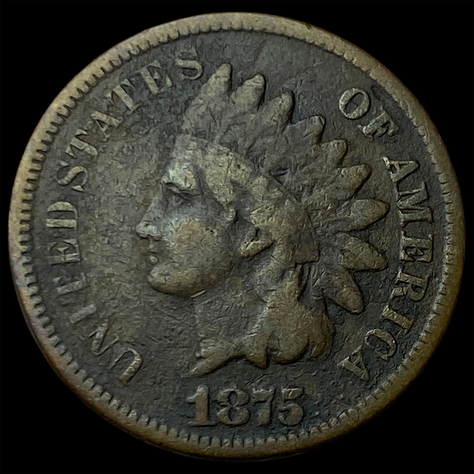 1875 Indian Head Cent LIGHTLY CIRCULATED (1 of 2)