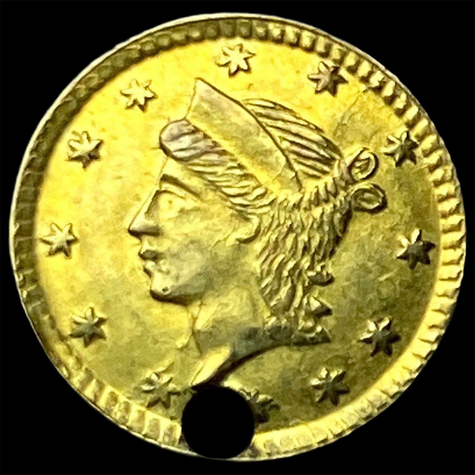1856 Gold 1/4 Dollar California Fractional Token NICELY CIRCULATED: 1856 Gold 1/4 Dollar California Fractional Token NICELY CIRCULATED