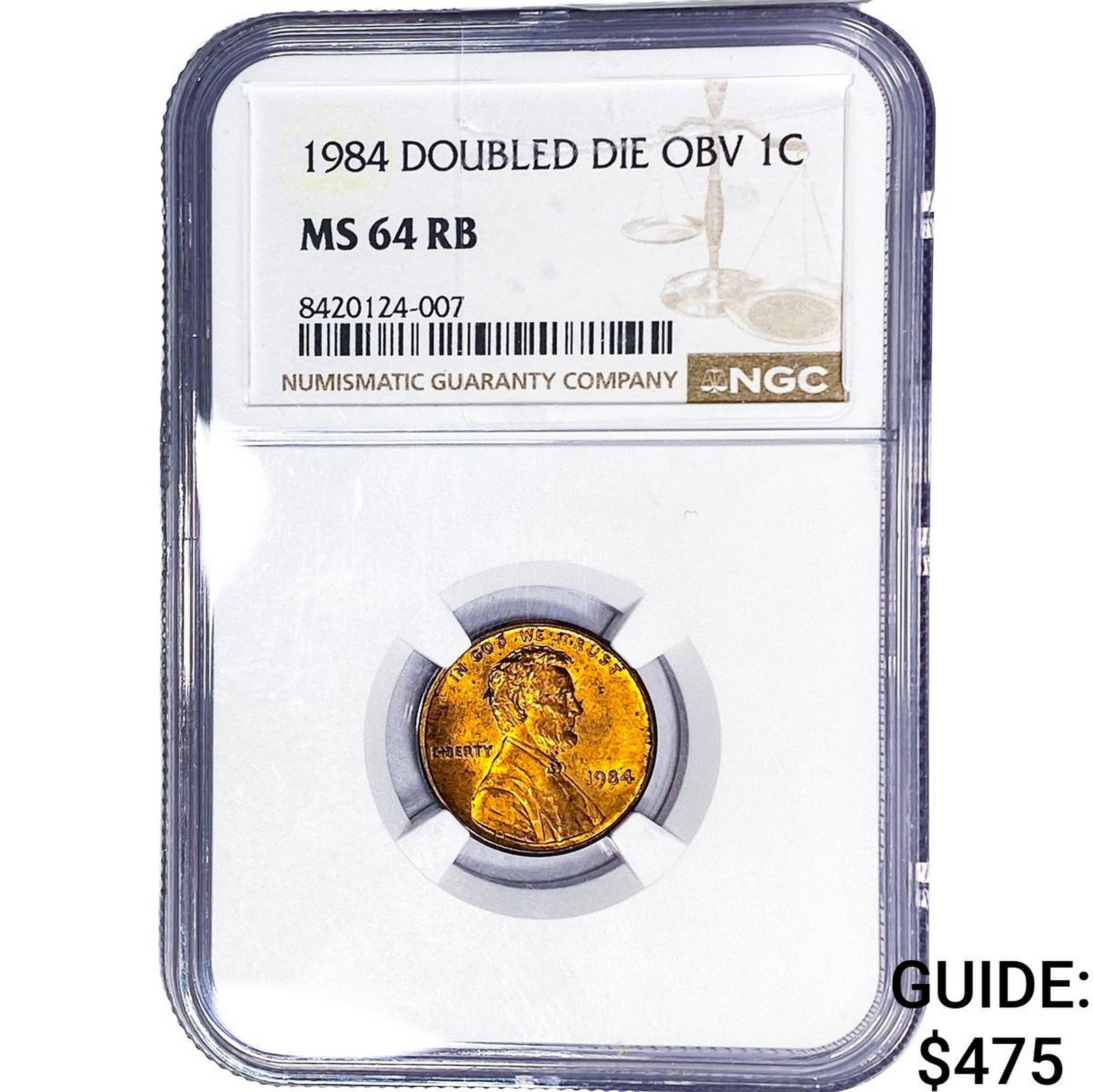 1984 OBV Wheat Cent NGC MS64 RB (1 of 2)