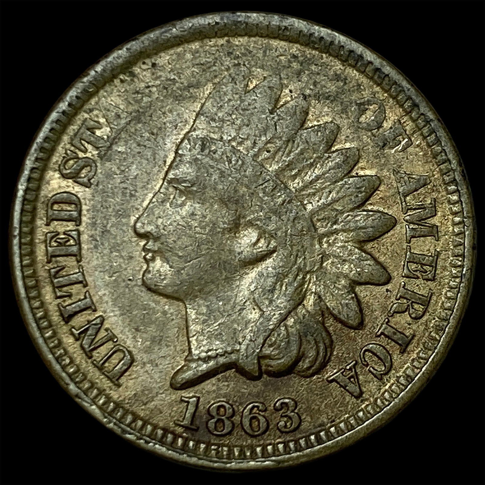 1863 Indian Head Cent CLOSELY UNCIRCULATED (1 of 2)