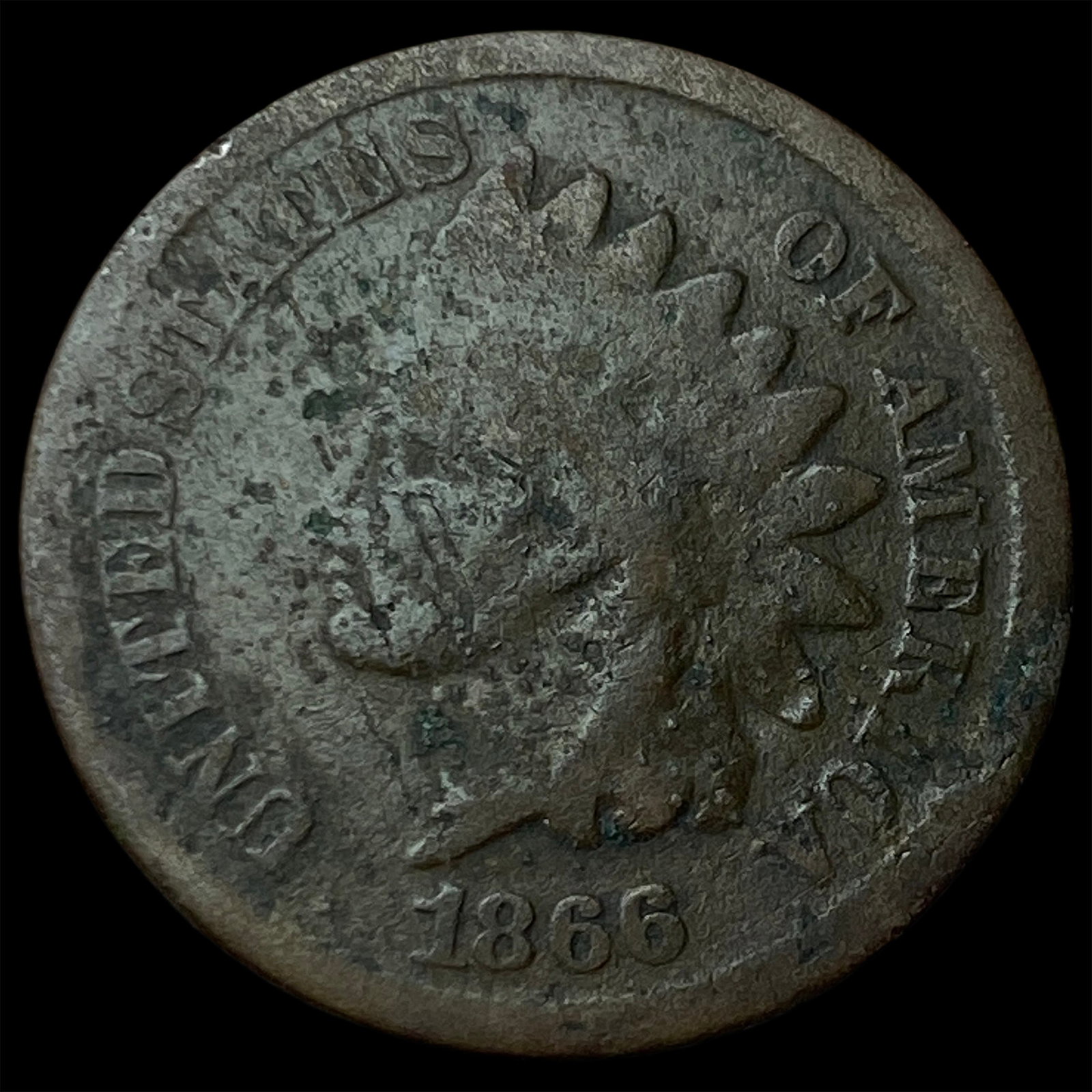 1866 Indian Head Cent NICELY CIRCULATED (1 of 2)