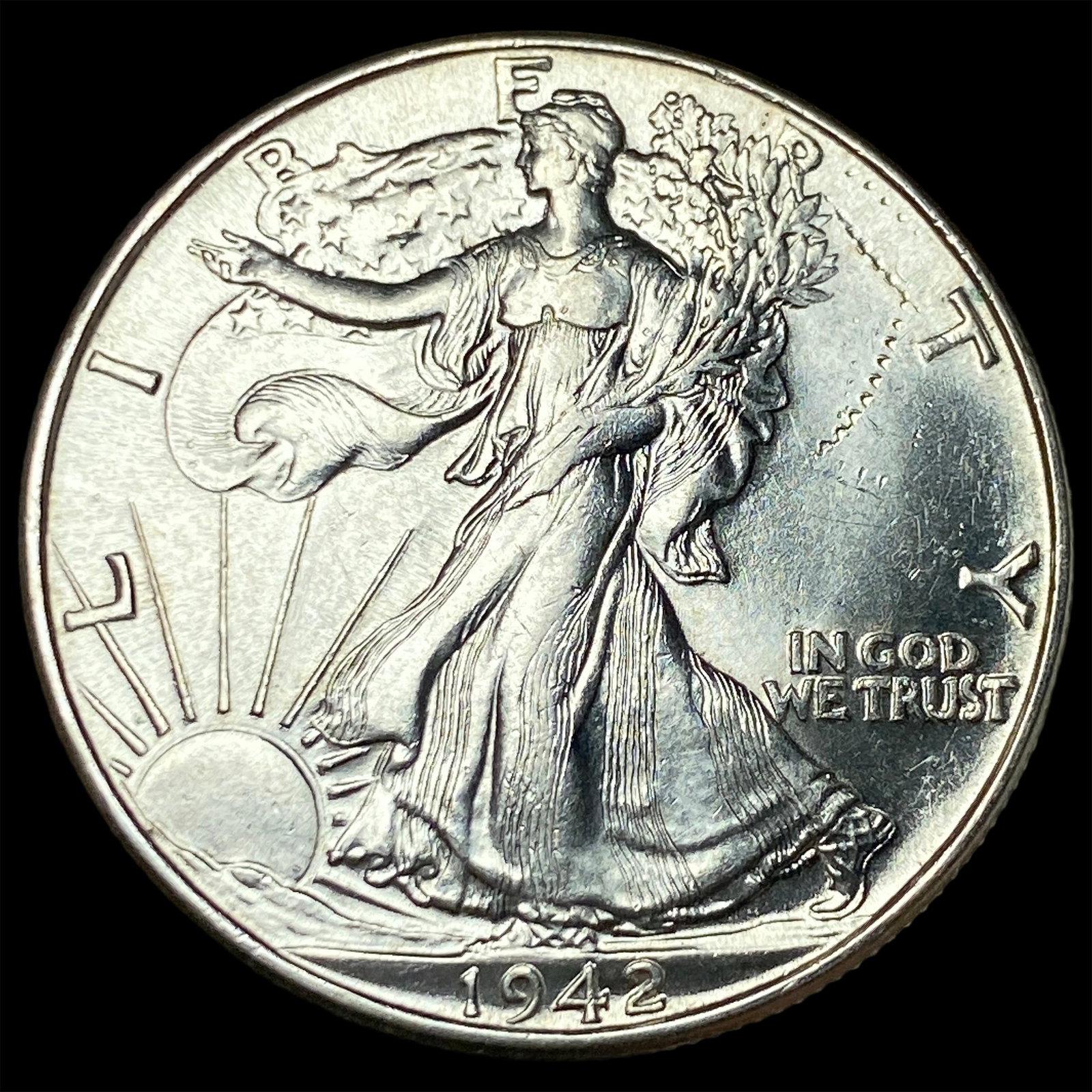 1942 Walking Liberty Half Dollar SUPERB GEM BU: 1942 Walking Liberty Half Dollar SUPERB GEM BU