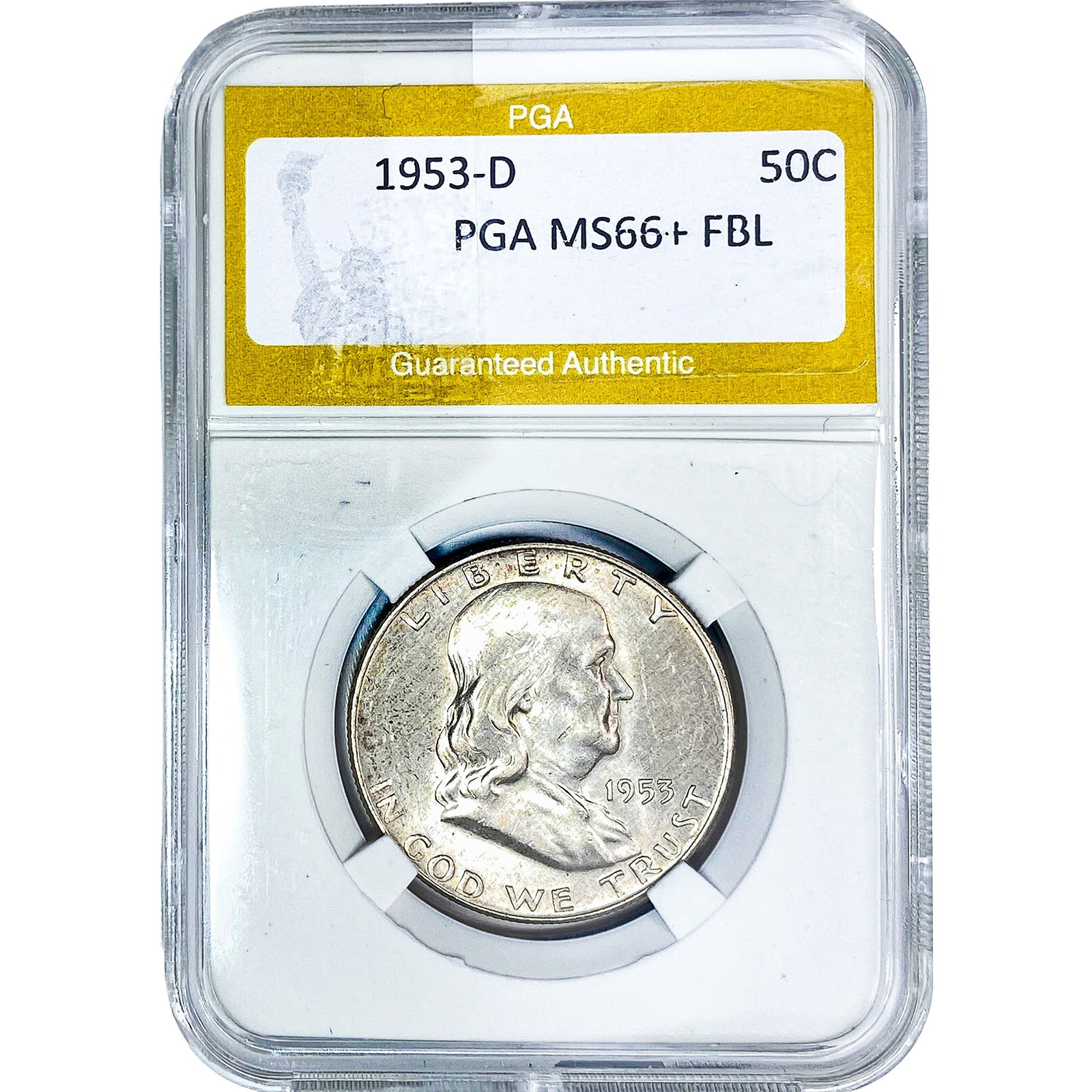 1953-D Franklin Half Dollar PGA MS66+ FBL (1 of 2)