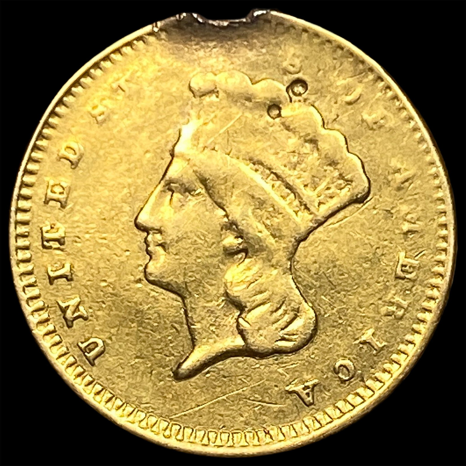 1858 Gold $1 Indian Head Type 3 HIGH GRADE (1 of 2)