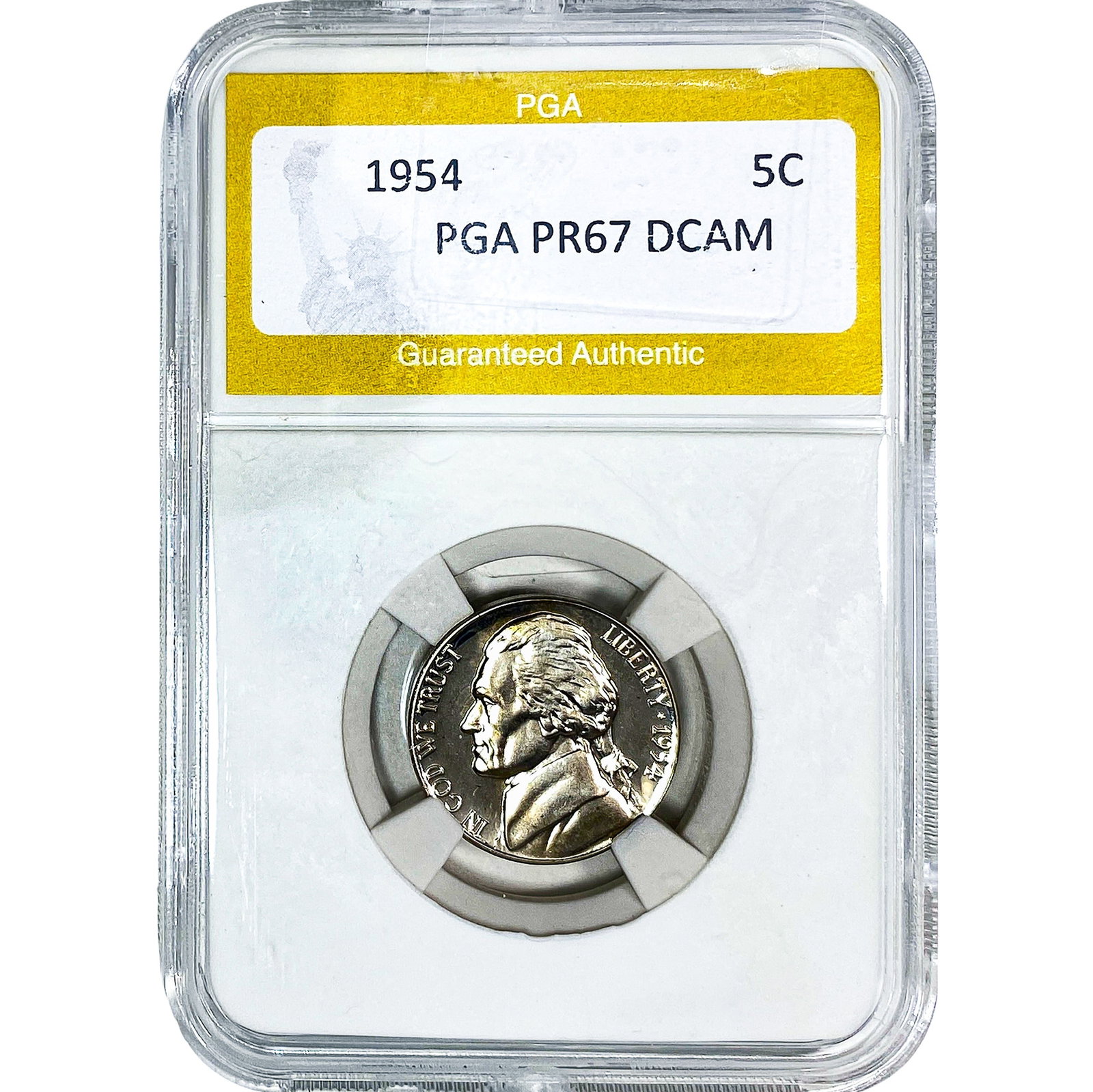 1954 Jefferson Nickel PGA PR67 DCAM: 1954 Jefferson Nickel PGA PR67 DCAM