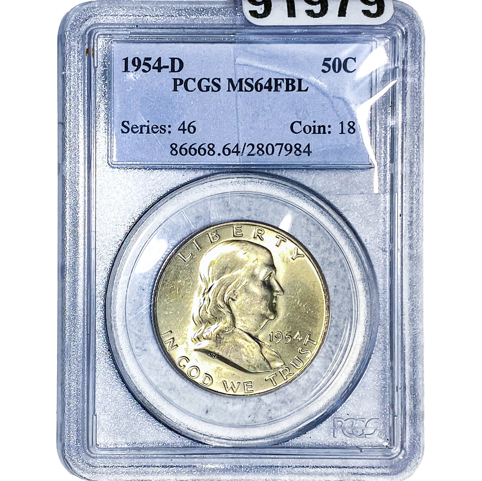 1954-D Franklin Half Dollar PCGS MS64 FBL (1 of 2)
