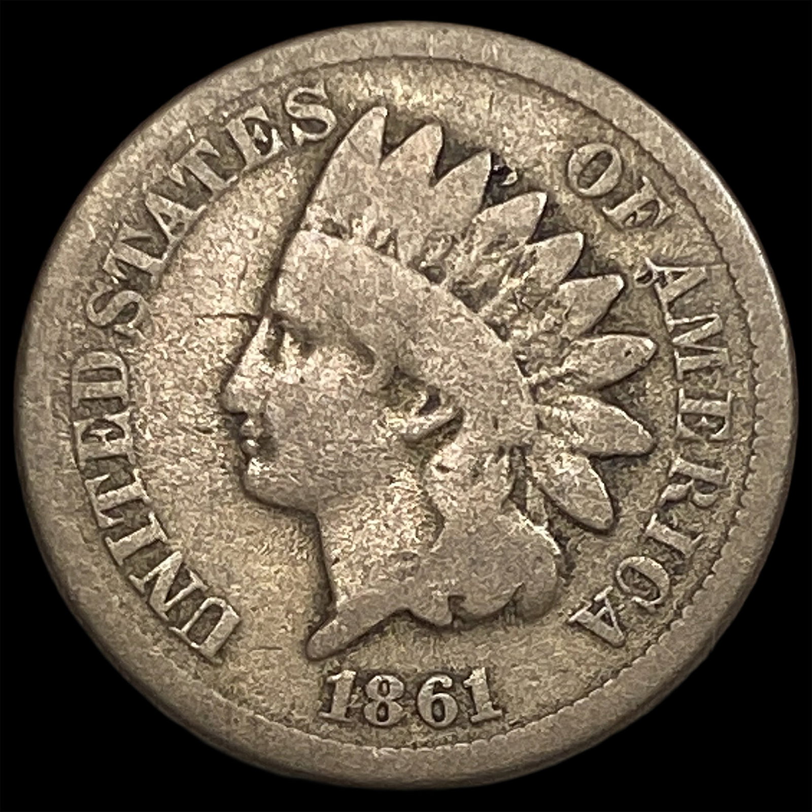1861 Indian Head Cent NICELY CIRCULATED: 1861 Indian Head Cent NICELY CIRCULATED