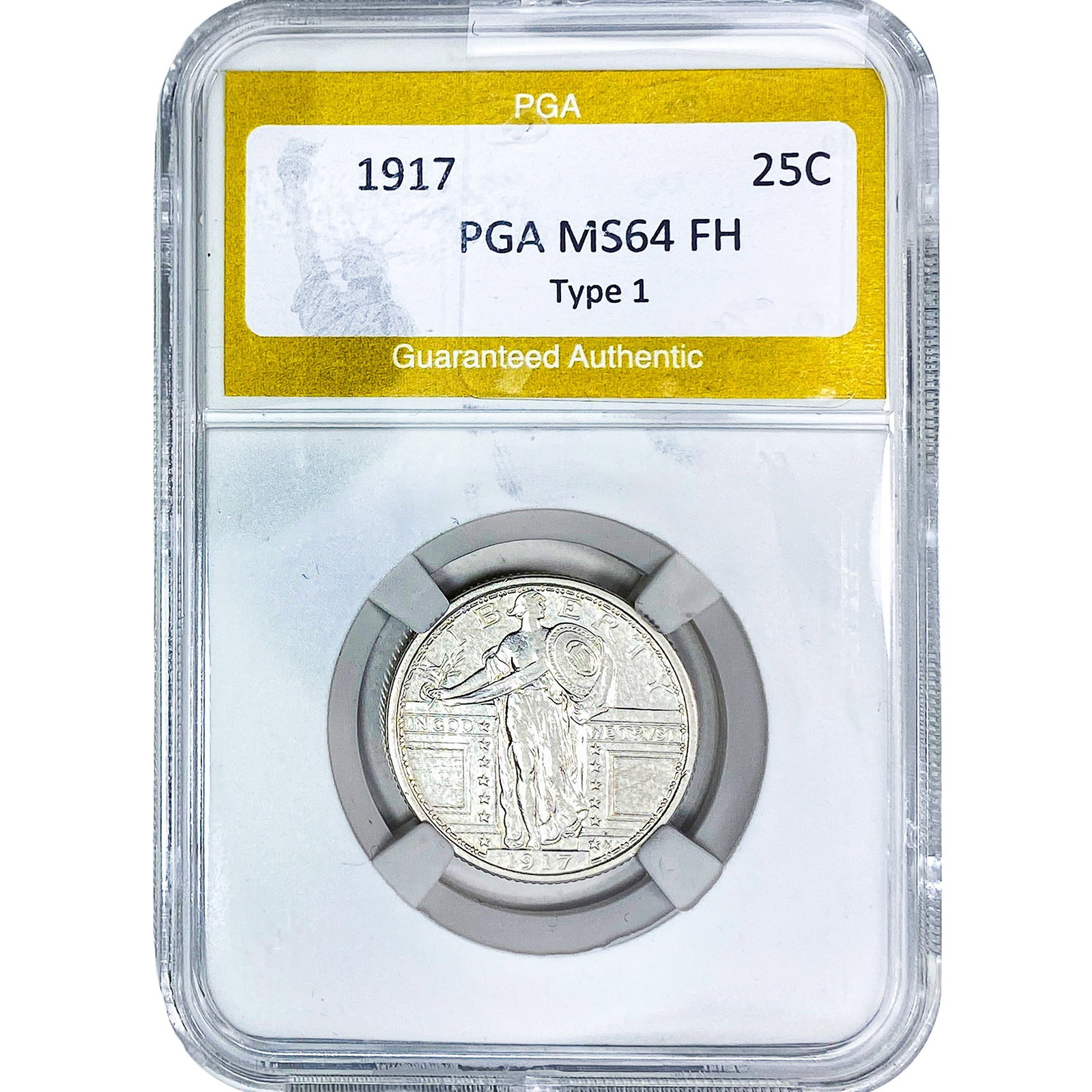 1917 Standing Liberty Quarter PGA MS64 FH TYPE 1: 1917 Standing Liberty Quarter PGA MS64 FH TYPE 1