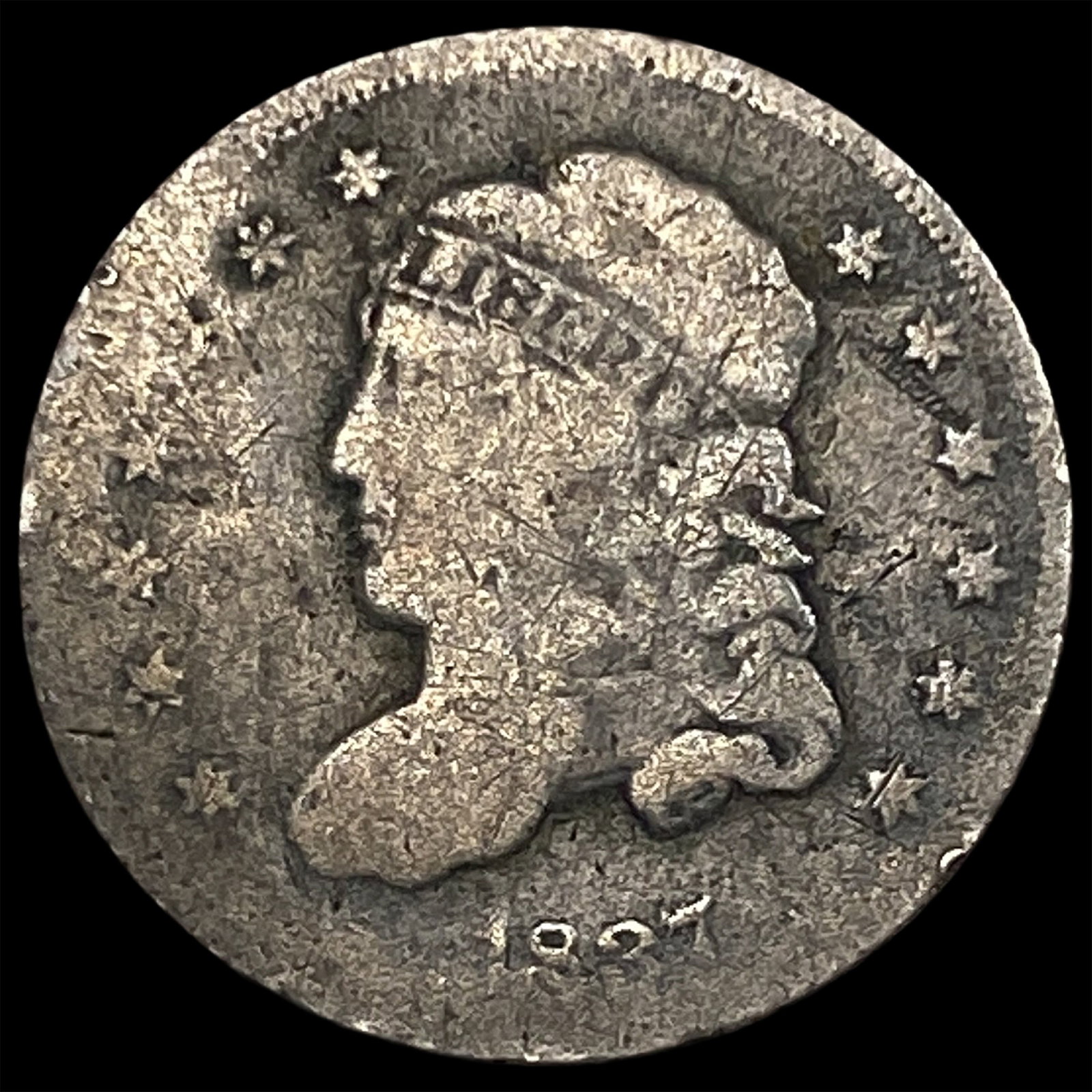 1827 Capped Bust Half Dollar NICELY CIRCULATED: 1827 Capped Bust Half Dollar NICELY CIRCULATED