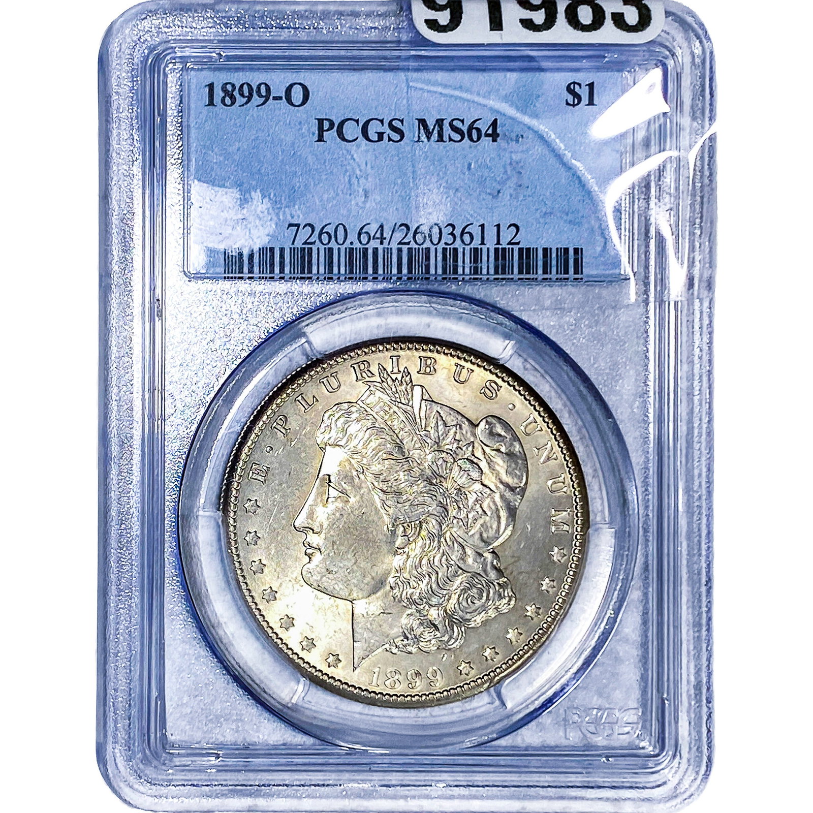 1899-O Morgan Silver Dollar PCGS MS64: 1899-O Morgan Silver Dollar PCGS MS64