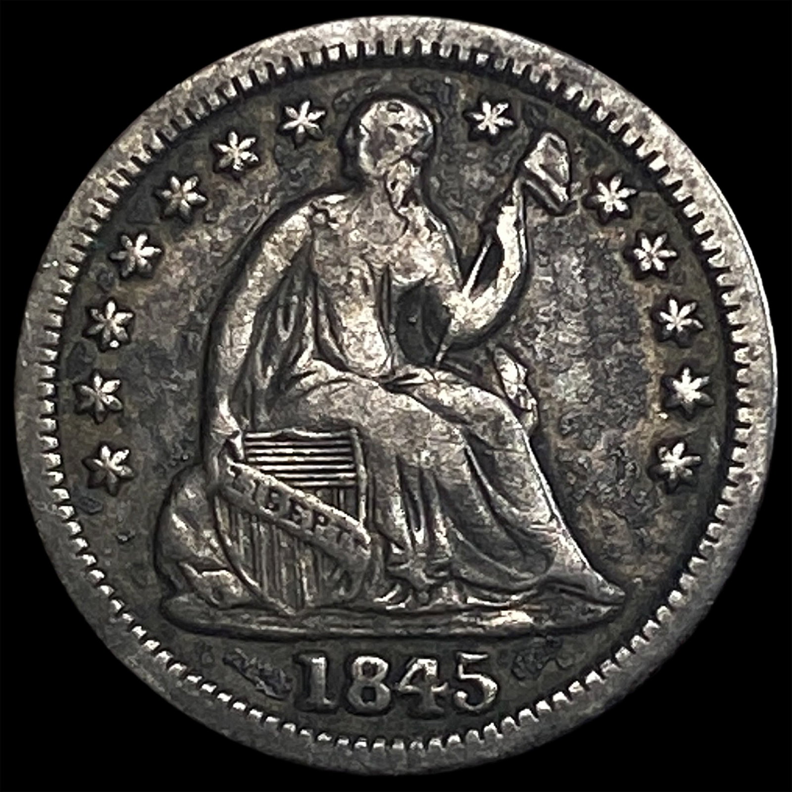 1845 Silver Half Dime NICELY CIRCULATED (1 of 2)