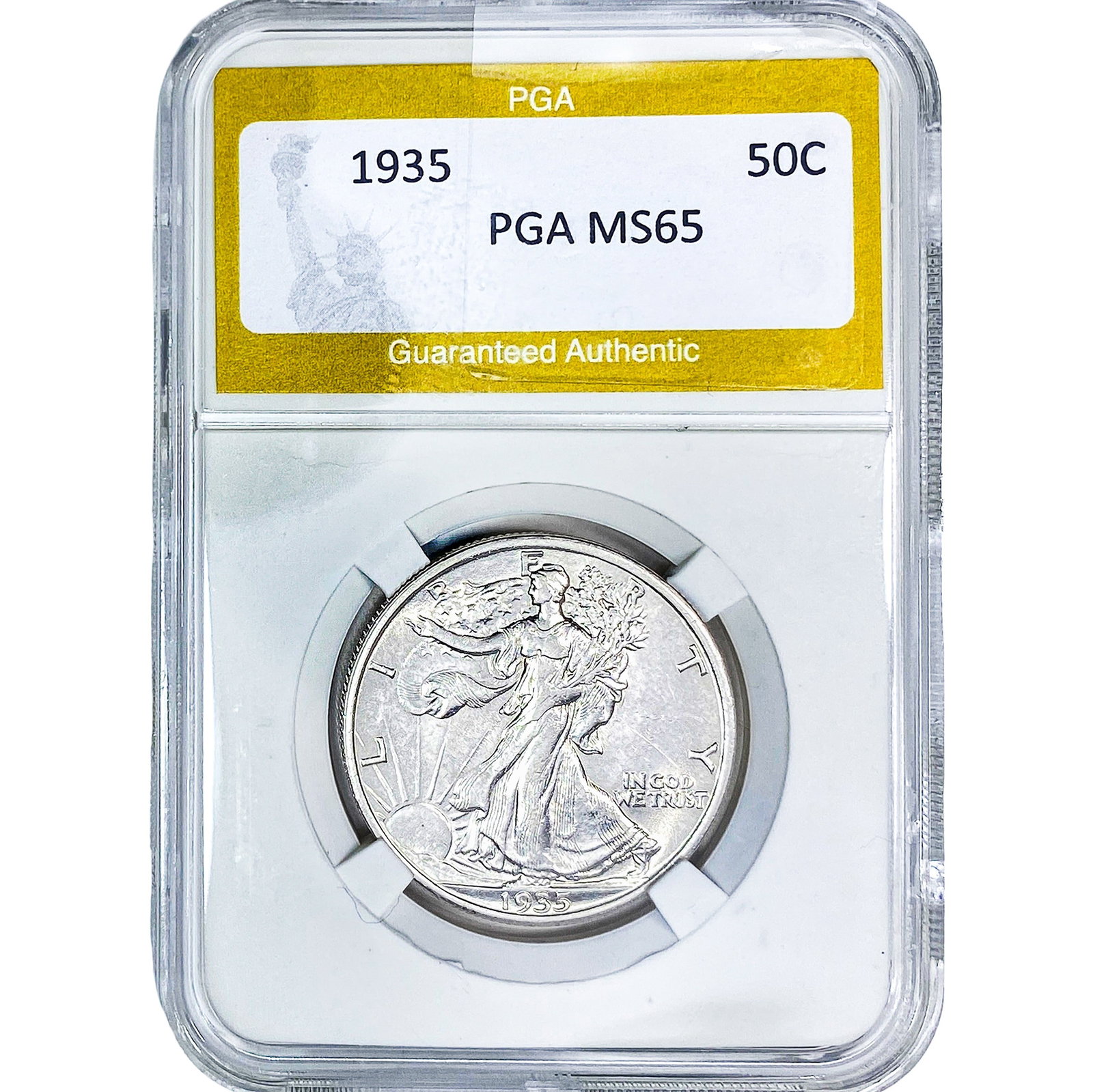 1935 Walking Liberty Half Dollar PGA MS65: 1935 Walking Liberty Half Dollar PGA MS65