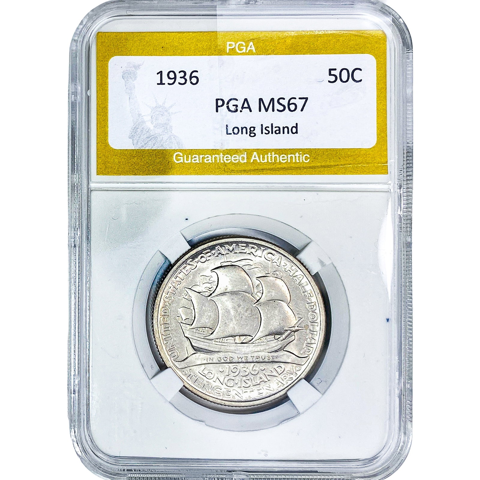 1936 Long Island Half Dollar PGA MS67: 1936 Long Island Half Dollar PGA MS67