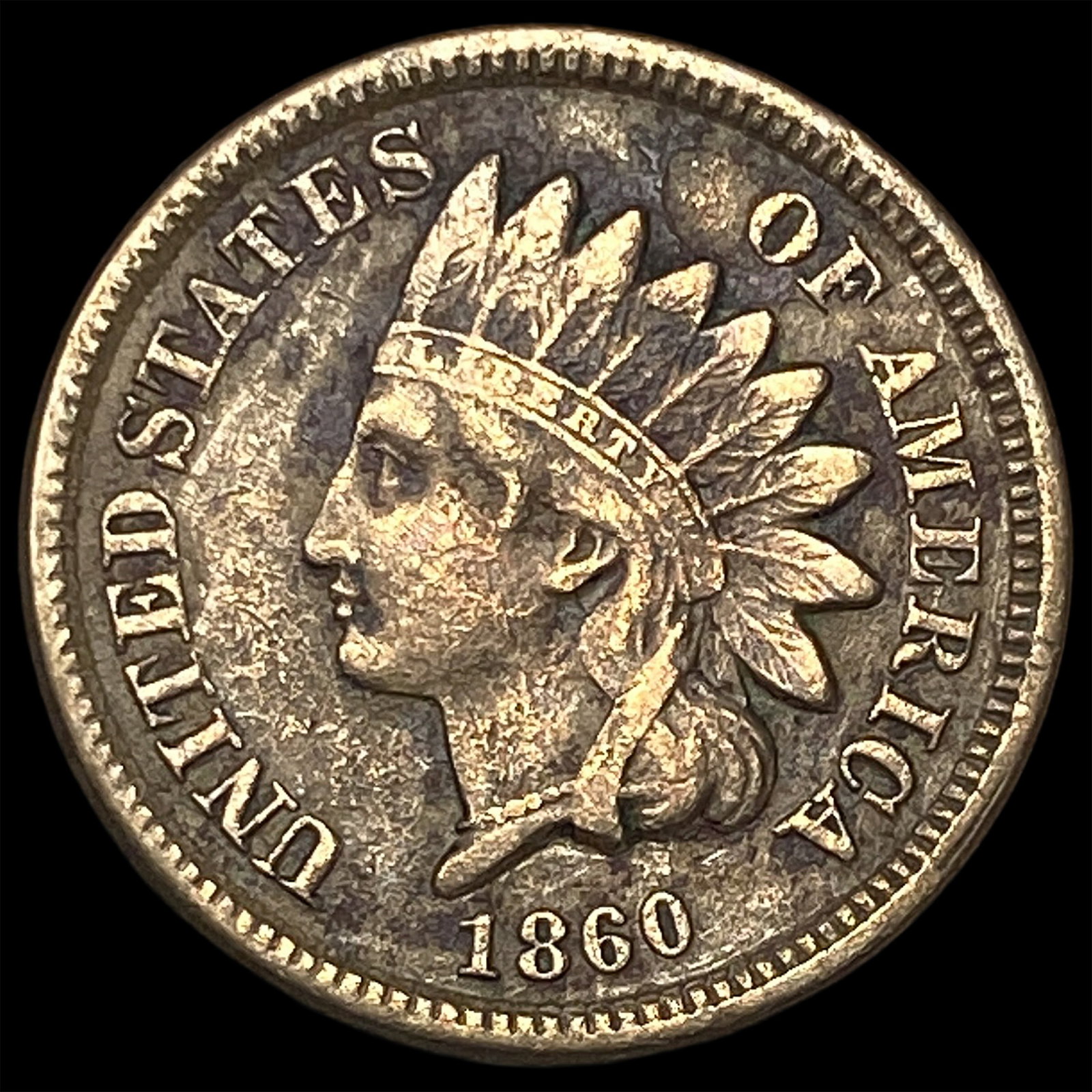 1860 Indian Head Cent LIGHTLY CIRCULATED: 1860 Indian Head Cent LIGHTLY CIRCULATED