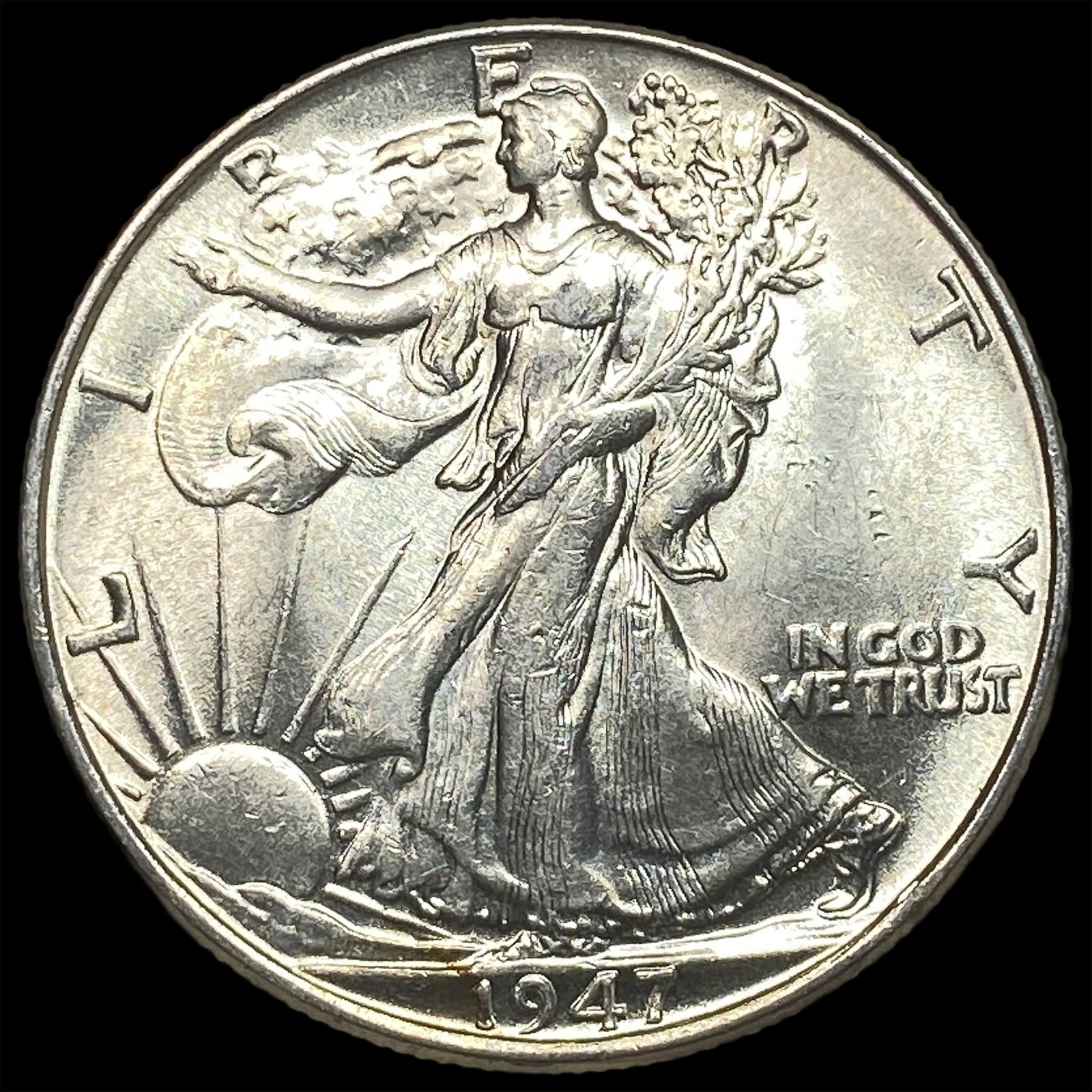 1947-S Silver Half Dollar GEM BU (1 of 2)