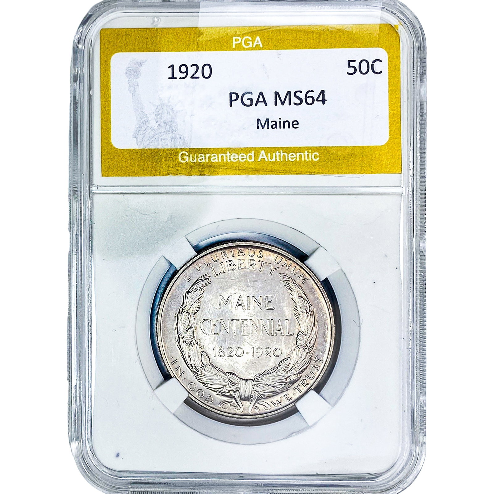 1920 Maine Half Dollar PGA MS64: 1920 Maine Half Dollar PGA MS64