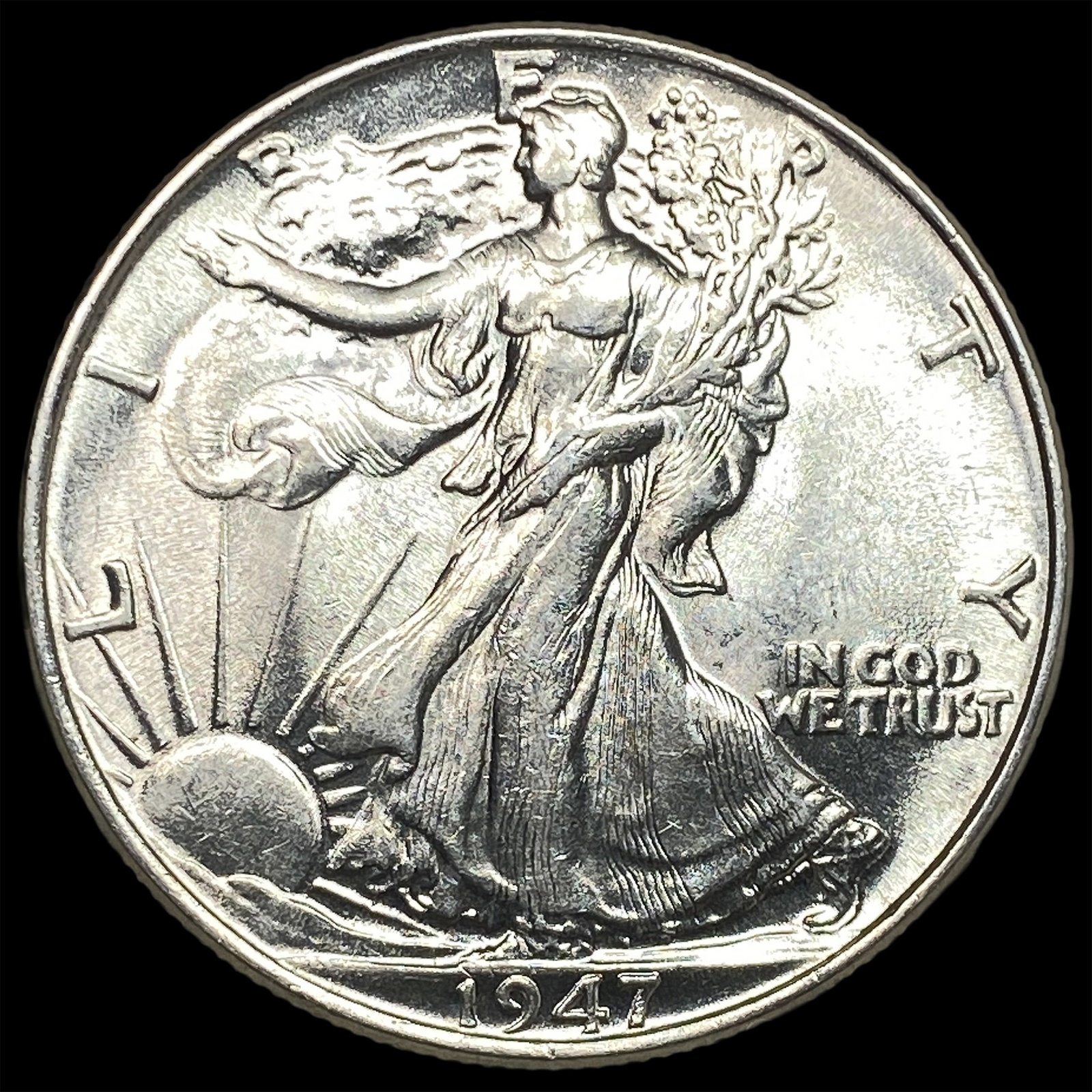 1947-S Silver Half Dollar CHOICE BU: 1947-S Silver Half Dollar CHOICE BU