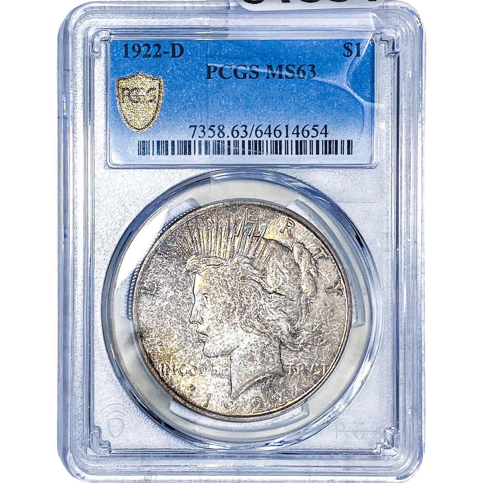 1922-D Silver Peace Dollar PCGS MS63: 1922-D Silver Peace Dollar PCGS MS63
